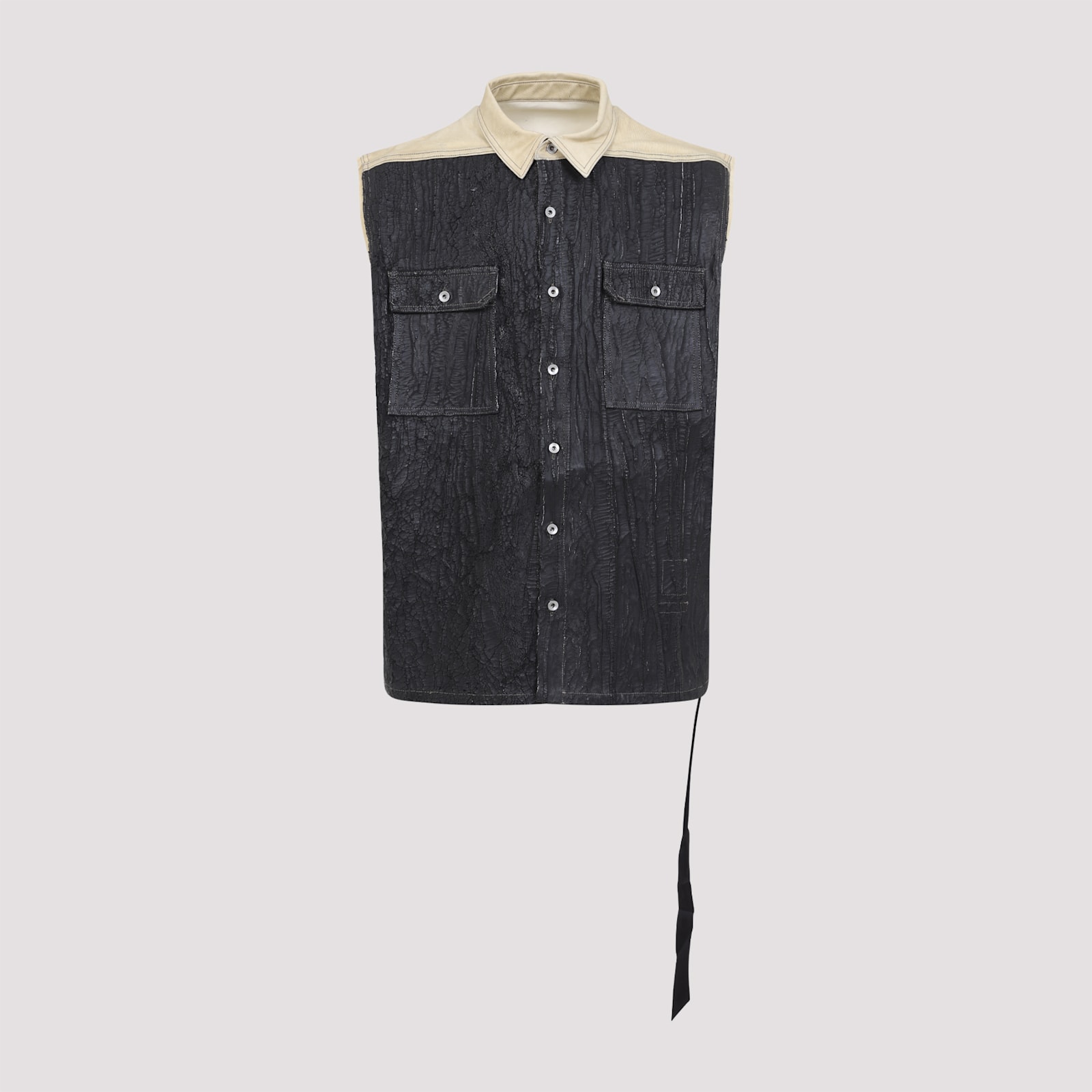 Drkshdw Sl Tommy Jumbo Jacket In Parchment Black