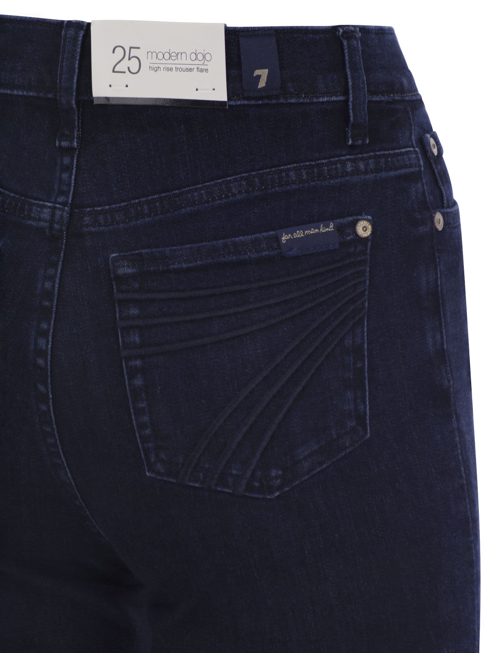 Shop 7 For All Mankind Modern Dojo - Jeans Flair Fit In Dark Blue