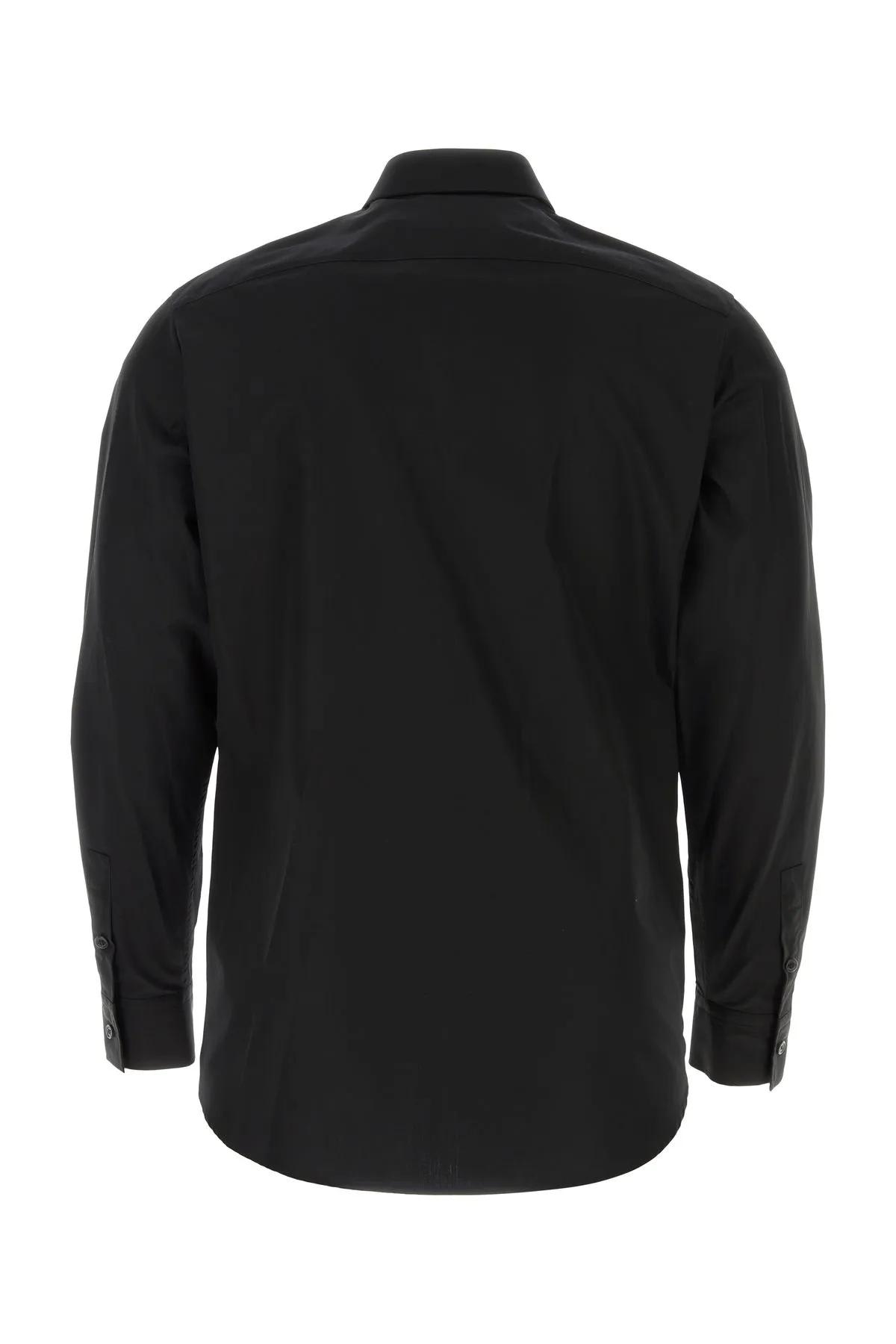Shop Balmain Black Poplin Shirt