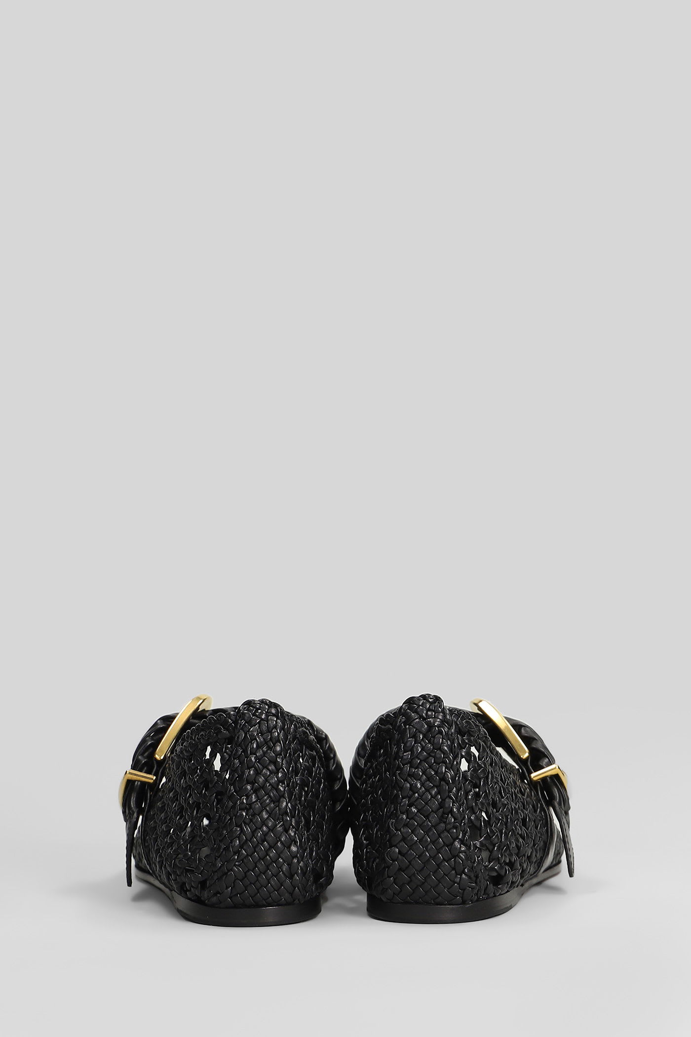 Zimmermann Helix Ballet Flats In Black Leather In Black