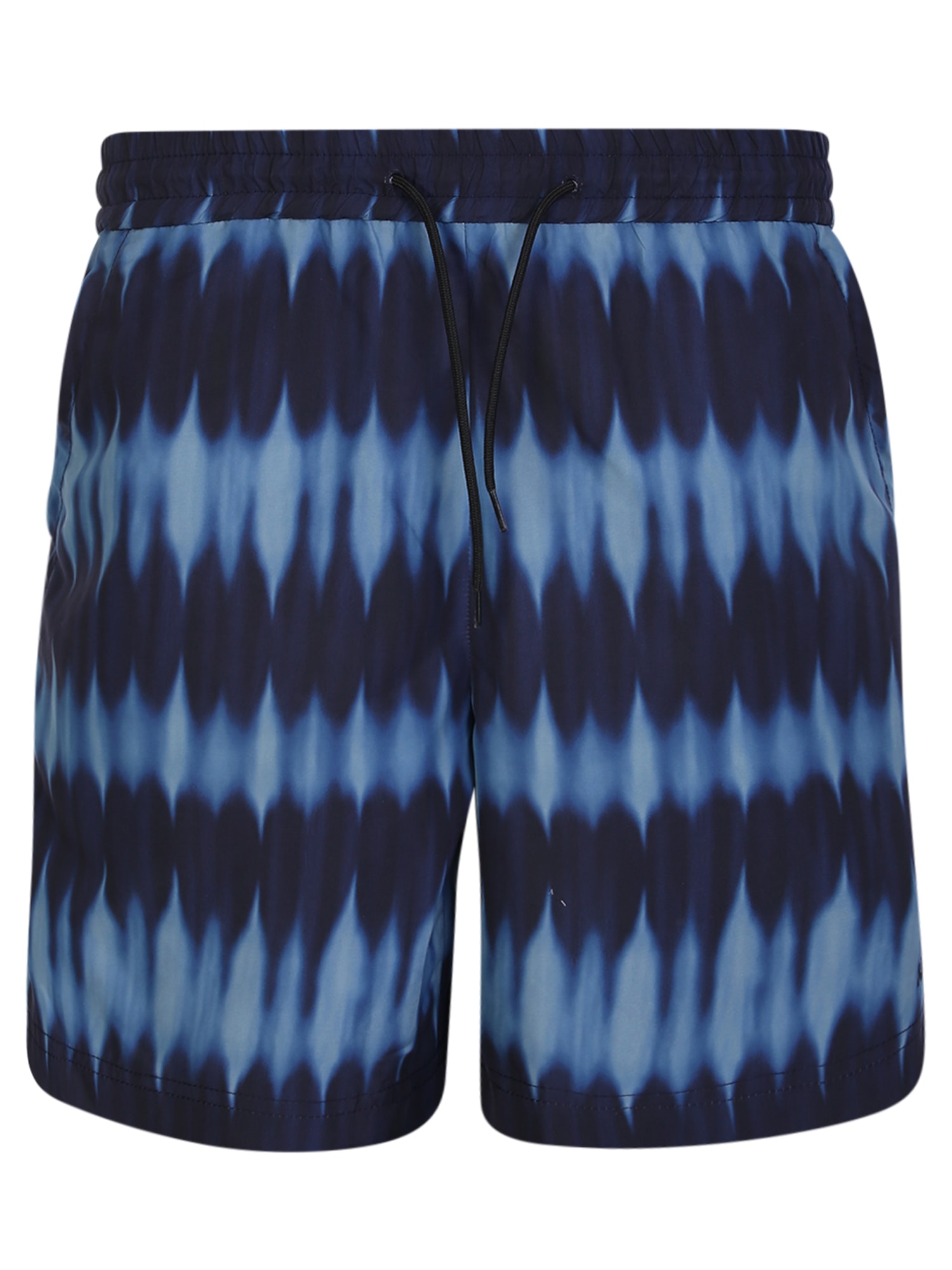 Shop Apc Bobby Tie-dye Blue Swim Shorts