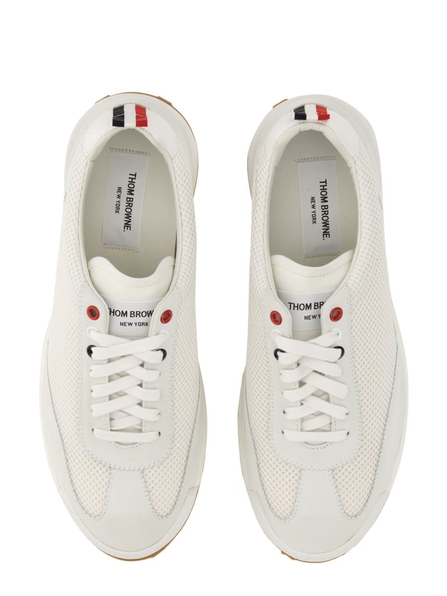 Shop Thom Browne Sneaker Tech Runner In White