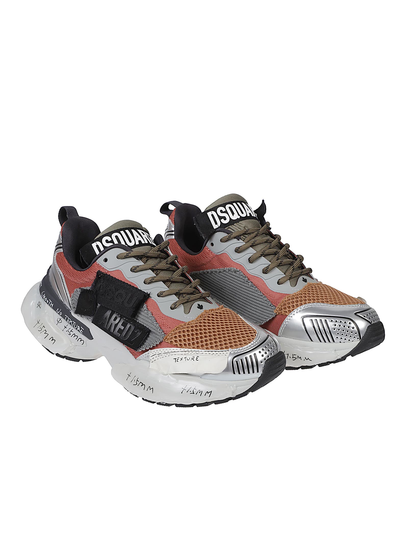 Dsquared2 Faster Lace-up Low Top Sneakers In Multi