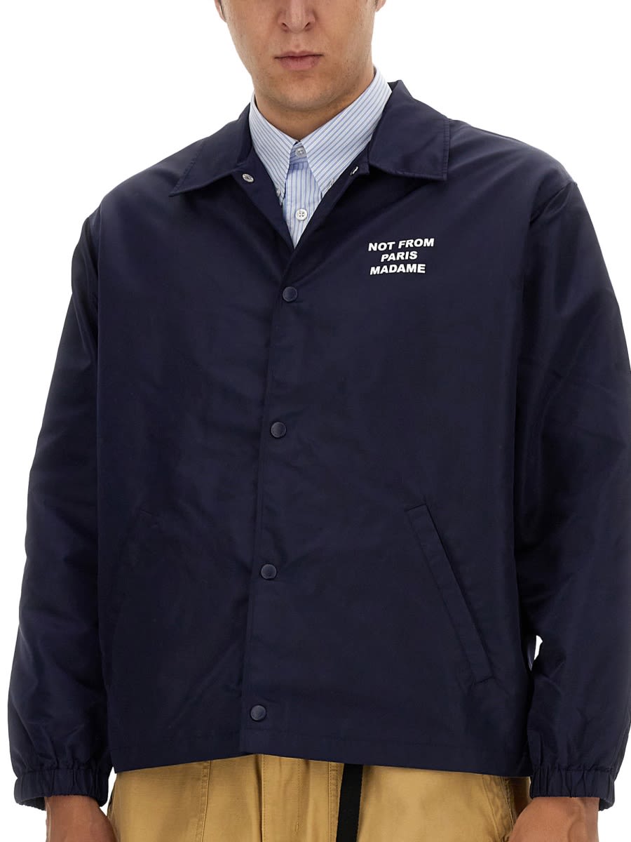 Drôle De Monsieur La Veste Slogan By Drole De Monsieur In Blue