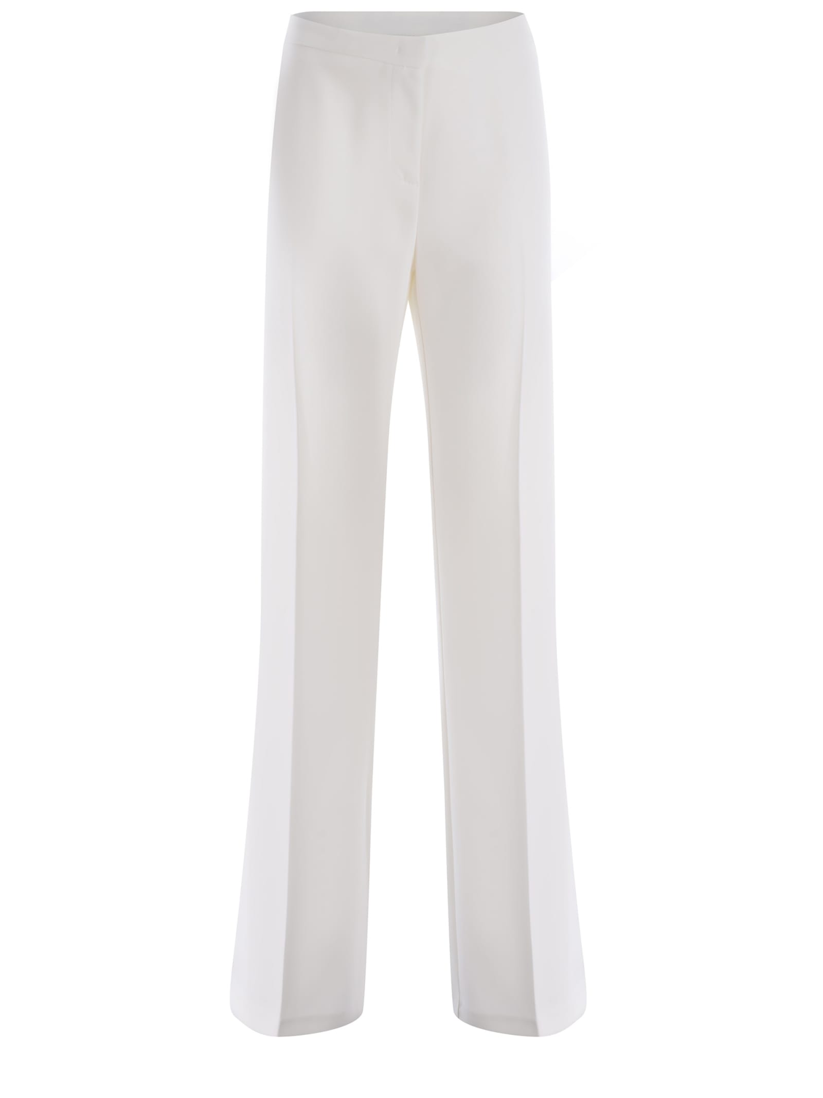 Shop Pinko Trousers  Hulka Made Of Viscose In Bianco