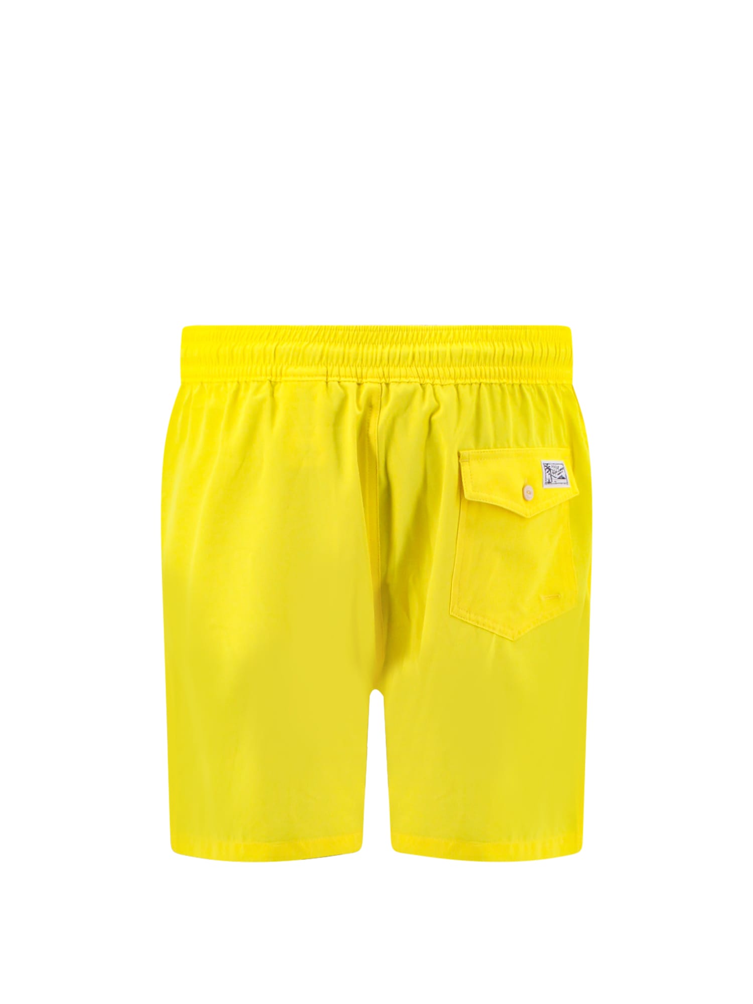 Shop Polo Ralph Lauren Swim Trunks In Yellow