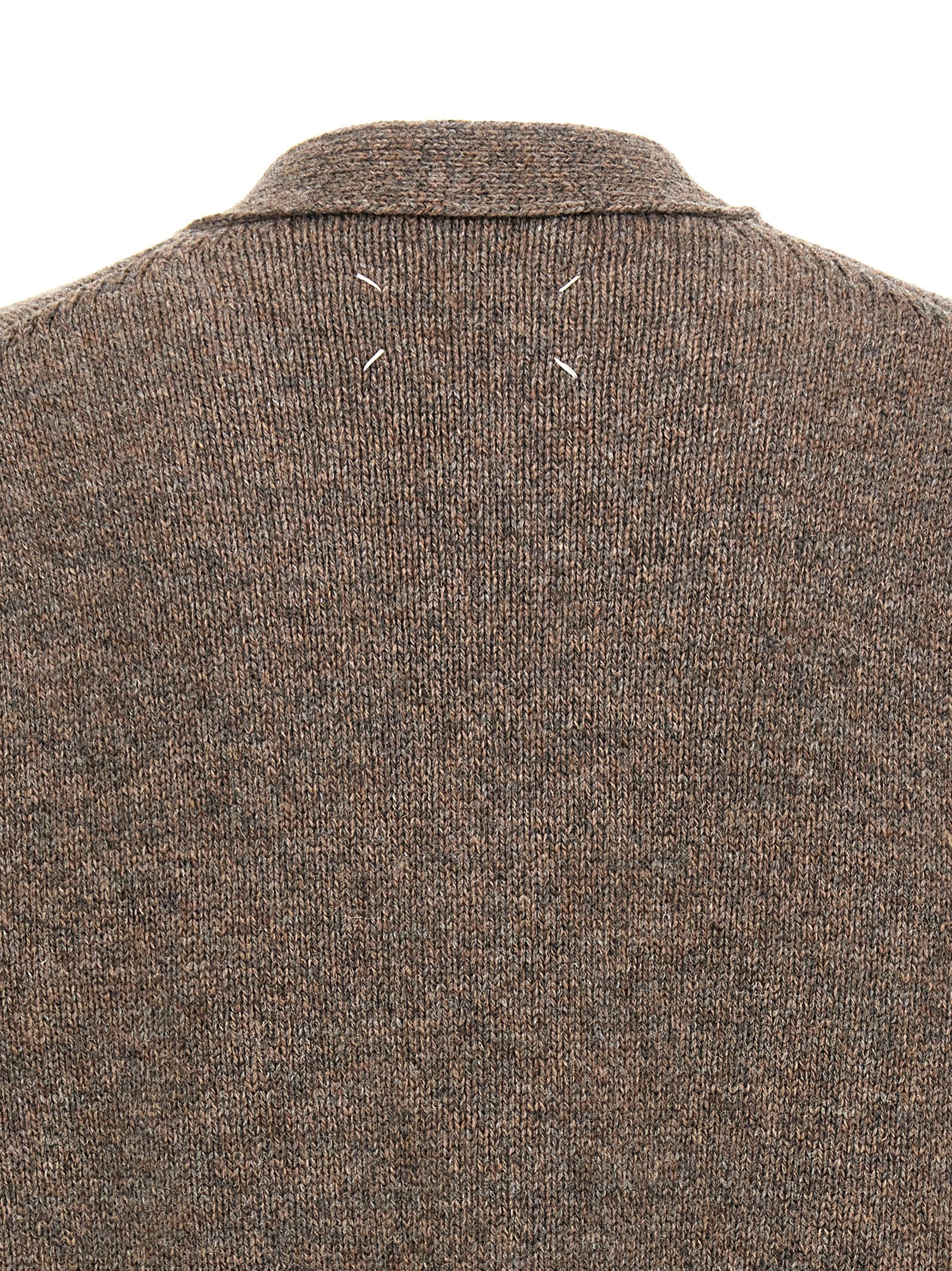 Shop Maison Margiela Wool Cardigan