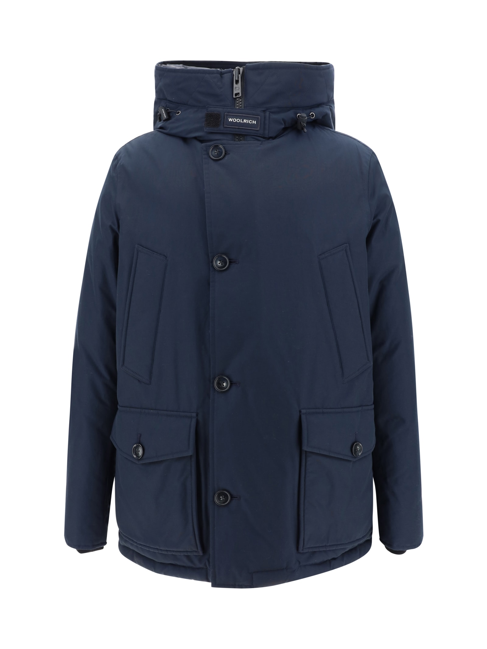 Shop Woolrich Arctic Anorak Down Jacket In Melton Blue