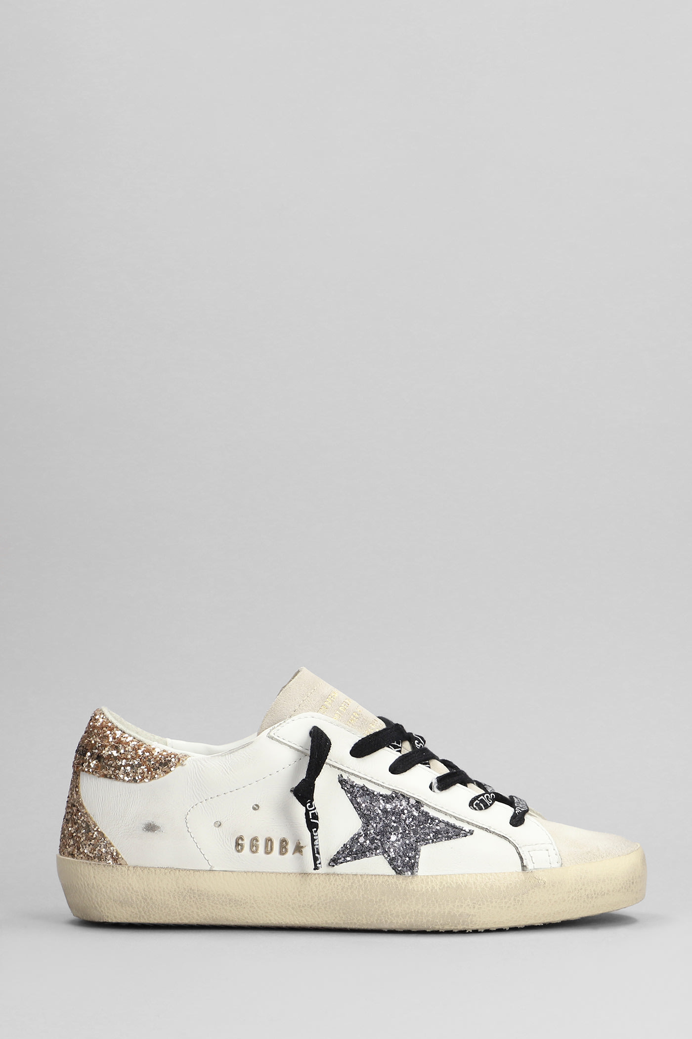 Golden Goose Superstar Sneakers In White Suede And Leather In Neutral