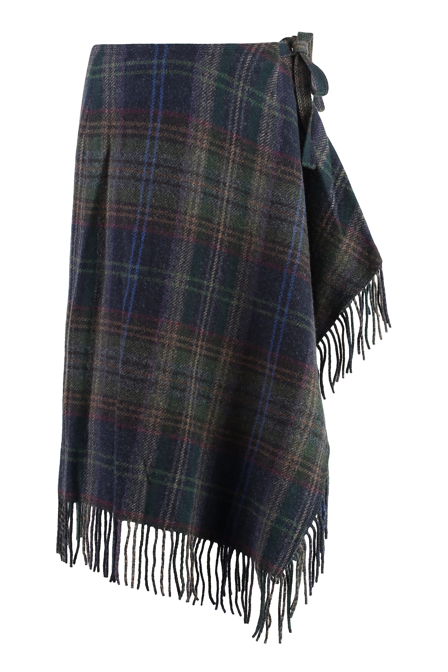 Fringed Wrap Skirt