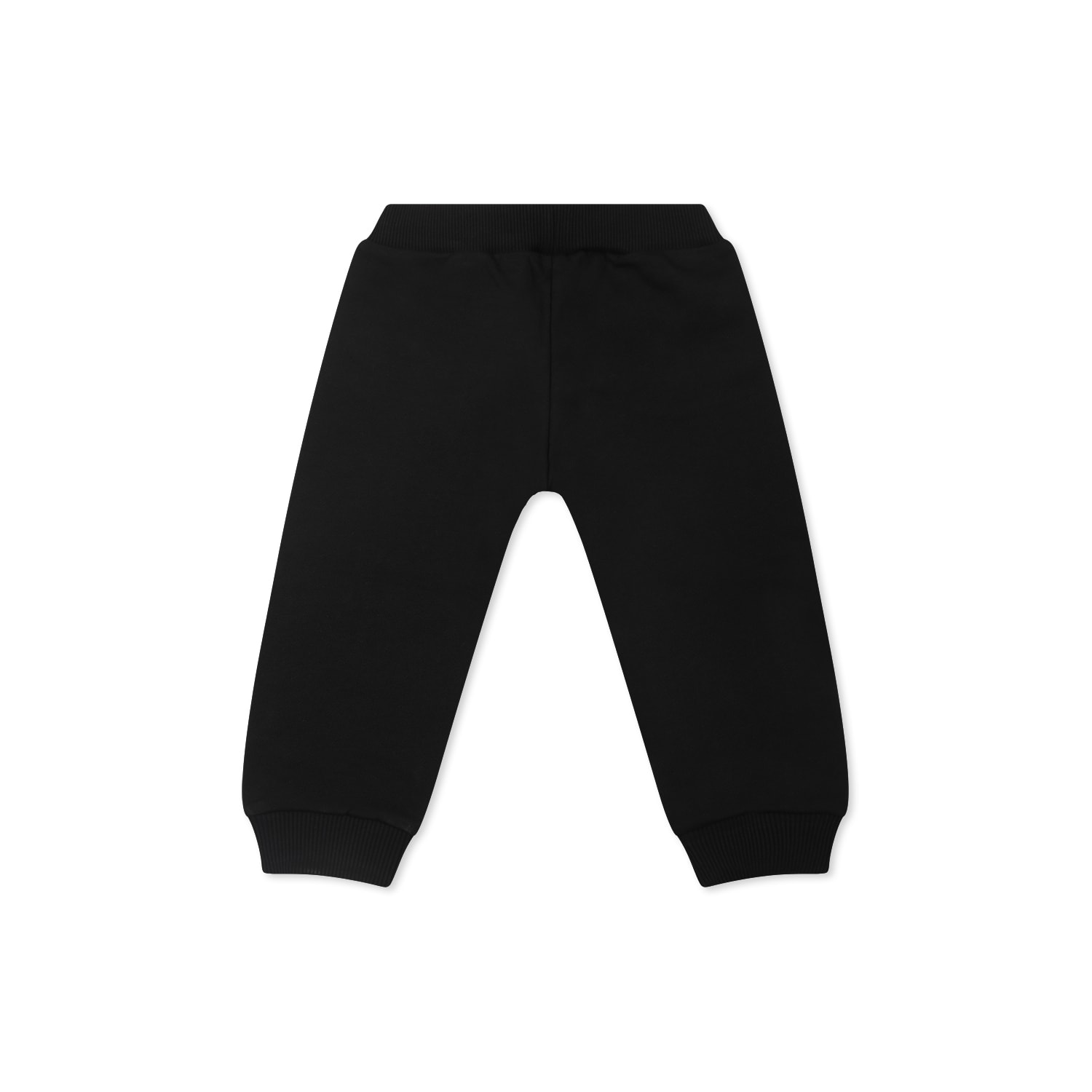 Balmain Black Trousers For Babykids With Logo In Black