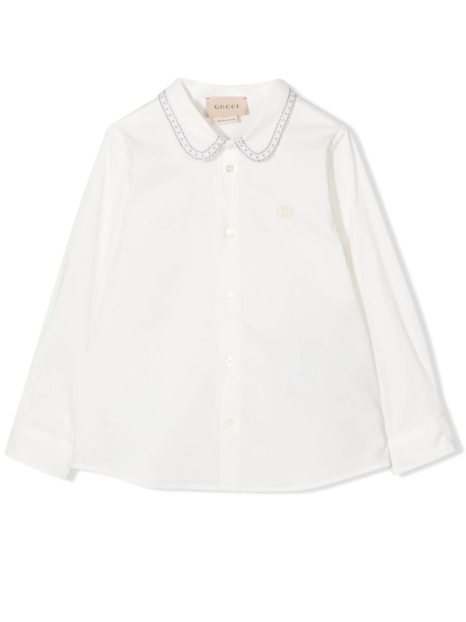 Gucci White Stretch-cotton Shirt