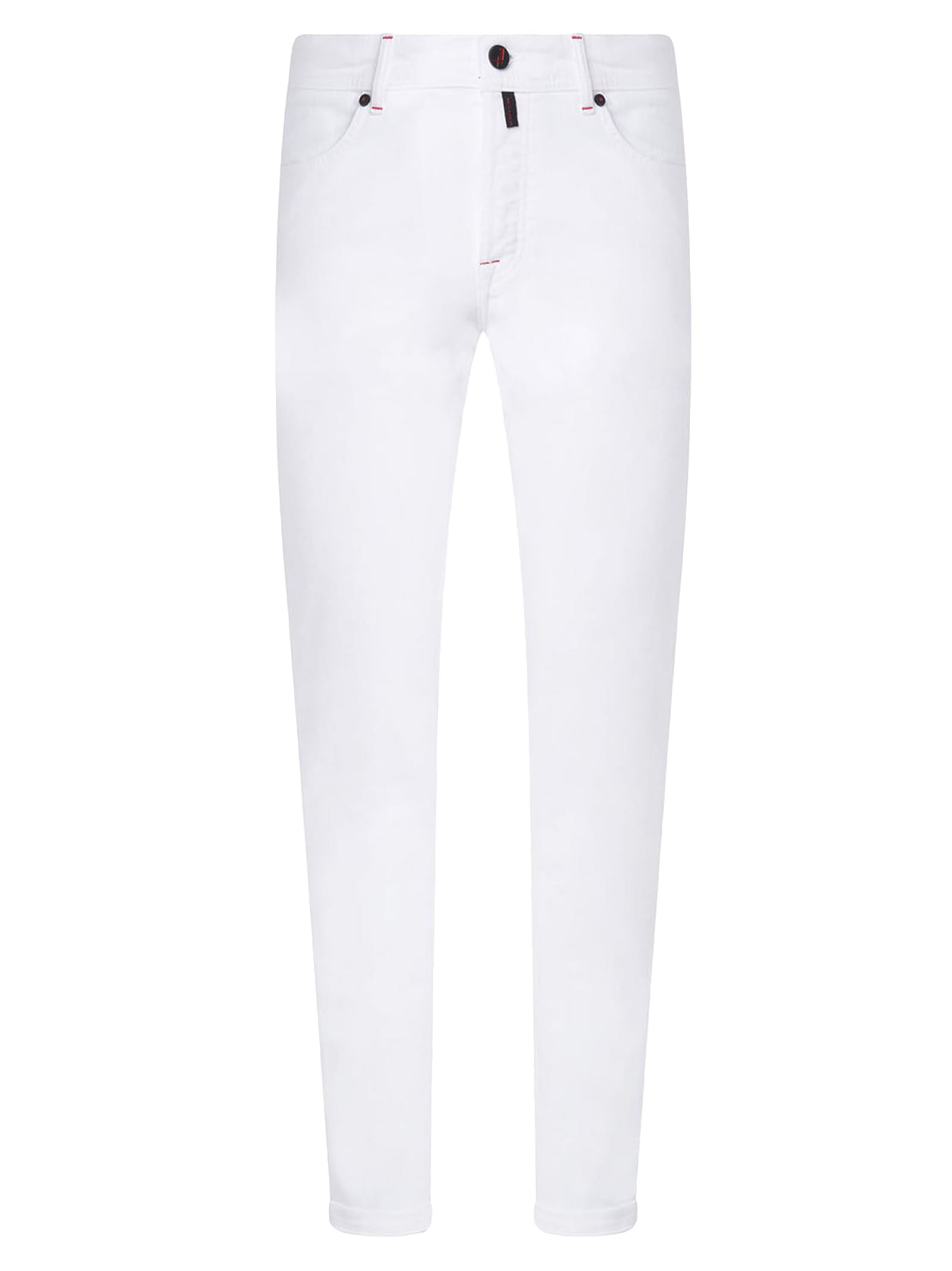 Kiton Trousers Cotton In White