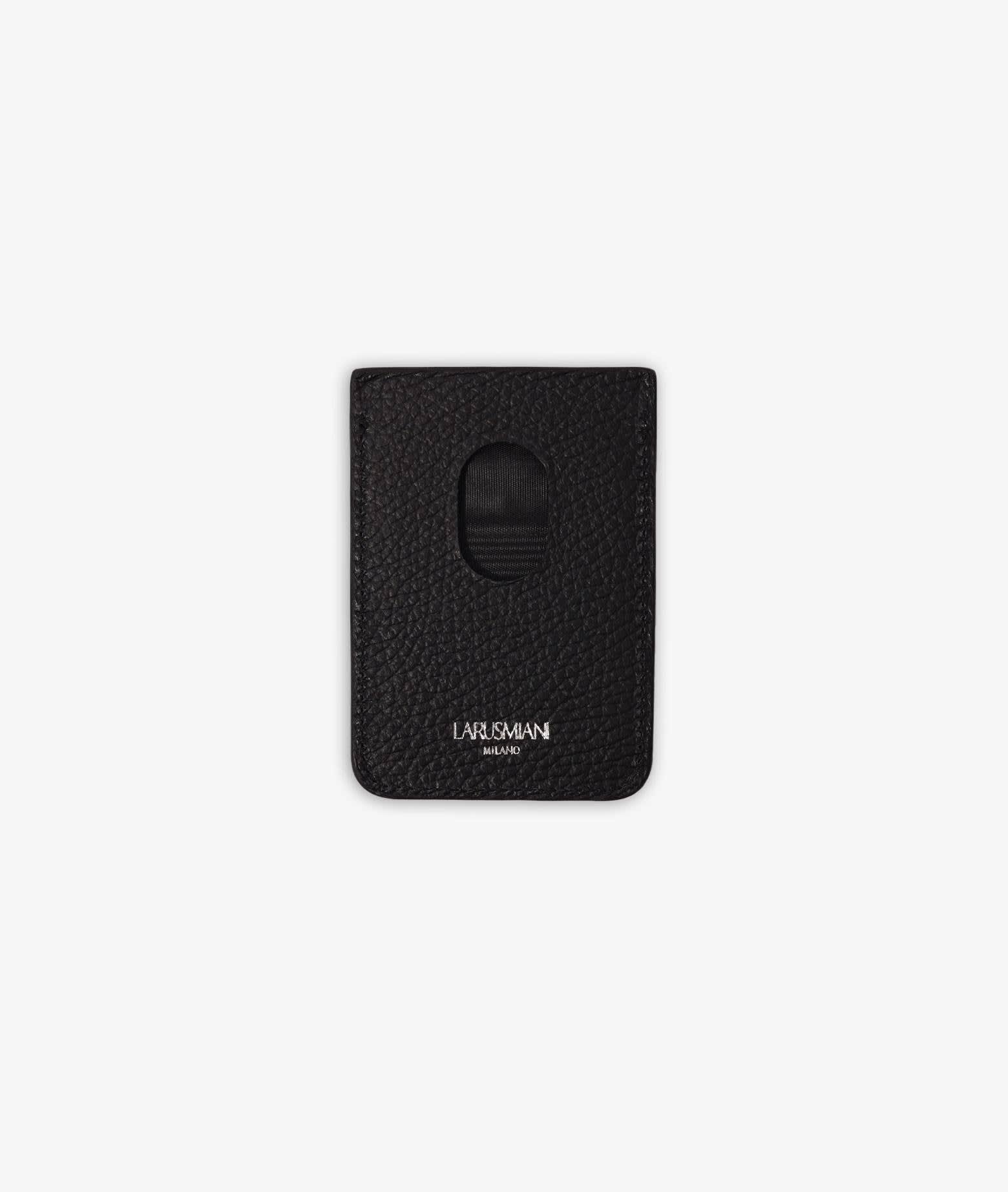 Shop Larusmiani Magnetic Credit Card Holder For Iphone Accessory In Black