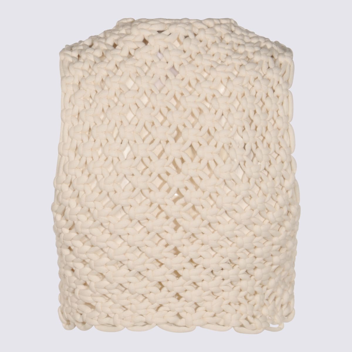 Alaïa White Knotted Sleeveless Tank Top In Neutral