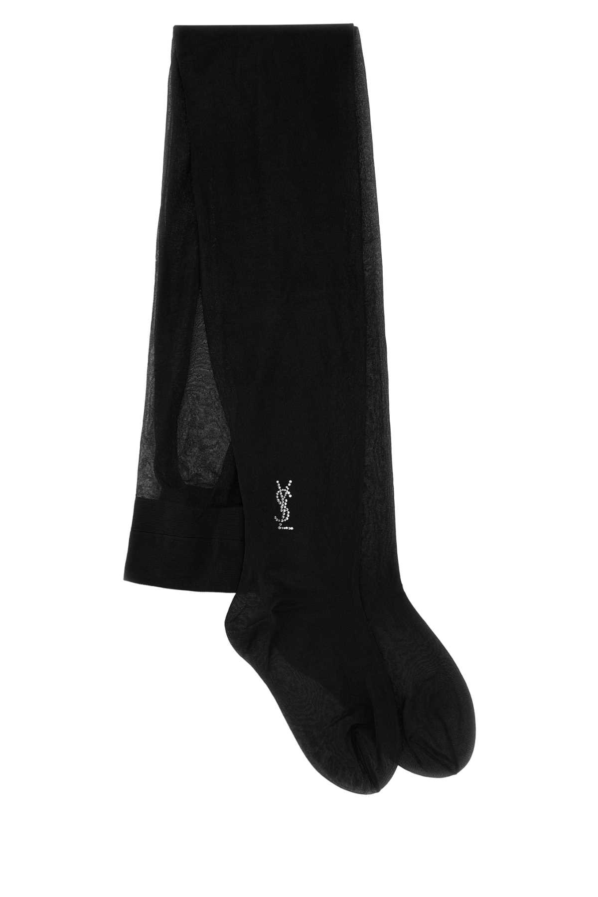 Saint Laurent Black Stretch Nylon Tights Jumpsuit