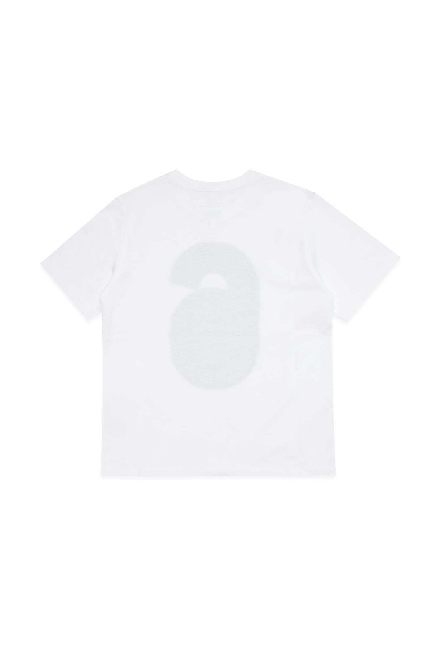 Shop Maison Margiela Mm6t88u T-shirt  Inlay 6 Logo T-shirt In White