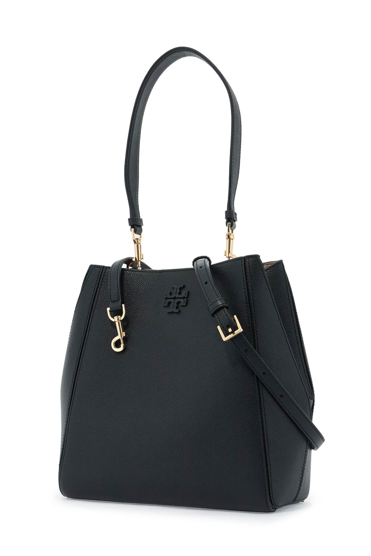 Shop Tory Burch Mcgraw Bucket Bag In Black (black)