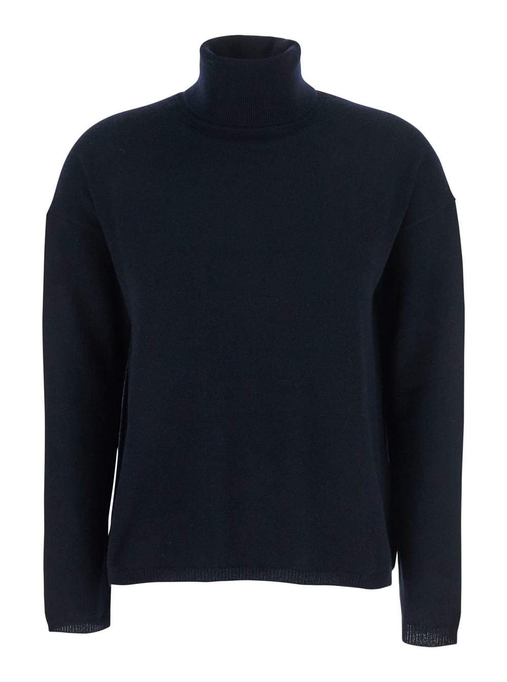 Allude High-neck Cashmere Sweater In Blue
