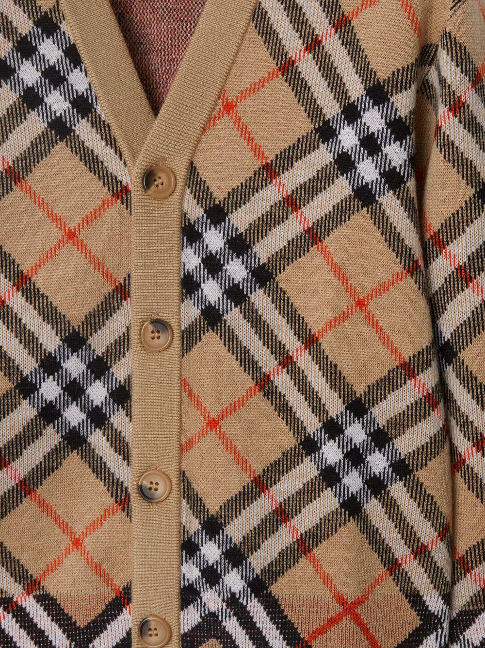 Burberry Kids Checked Cardigan In Multi