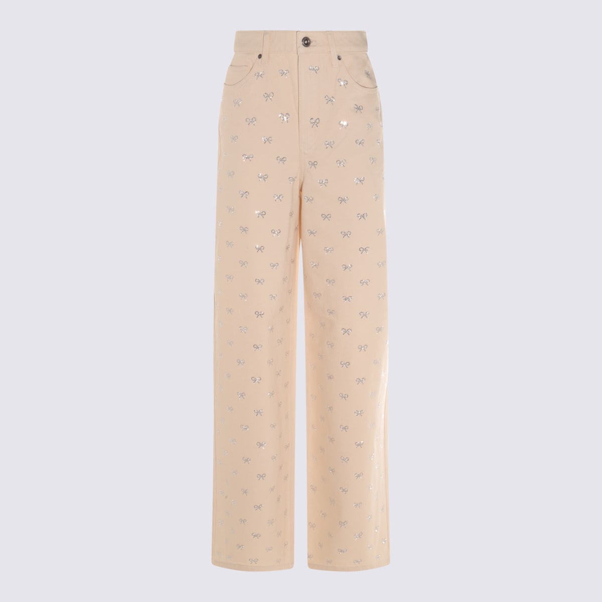 SELF-PORTRAIT CREAM DENIM JEANS 