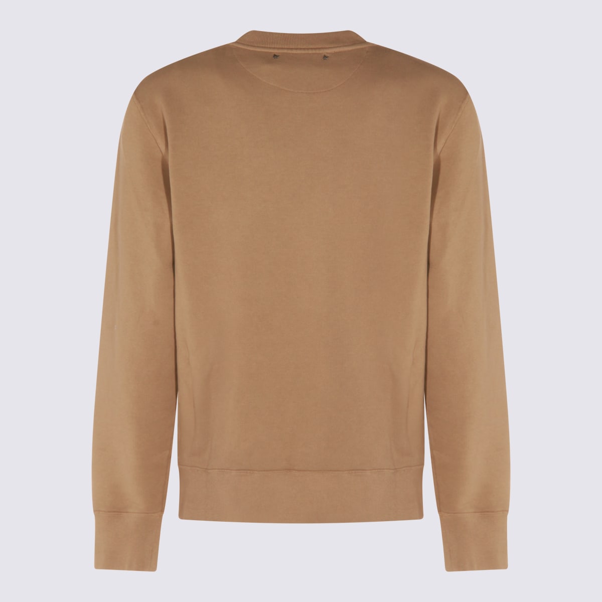 Golden Goose College Print Crewneck Cotton Sweatshirt In Neutral