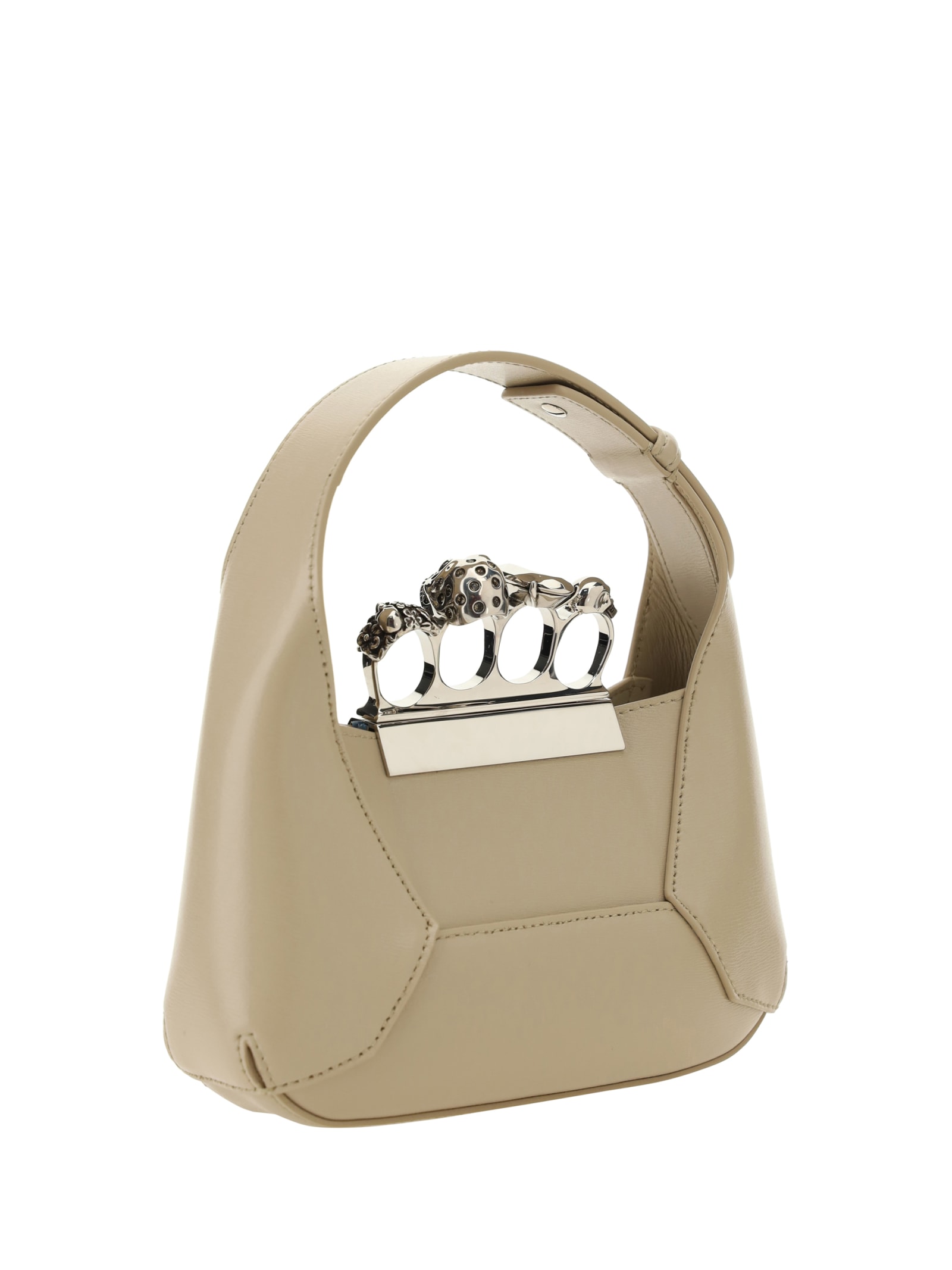 Shop Alexander Mcqueen Mini Jewelled Handbag In Camel