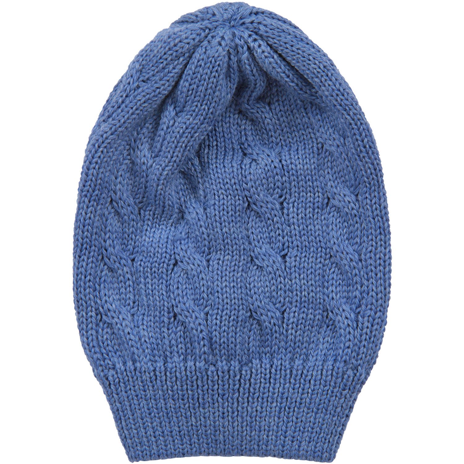 Little Bear Azure Babyboy Hat With Cable Knit