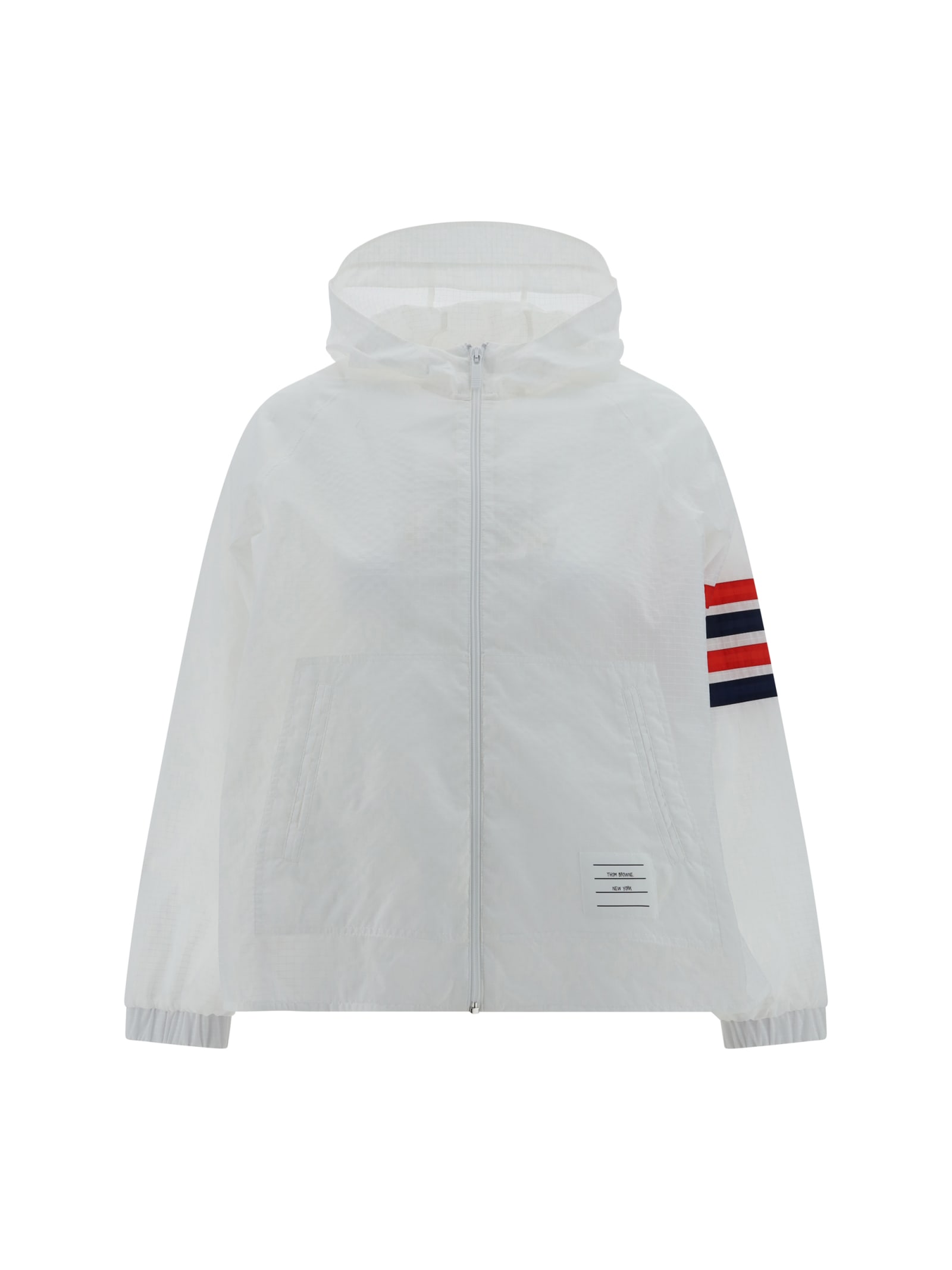 Shop Thom Browne Jacket In White