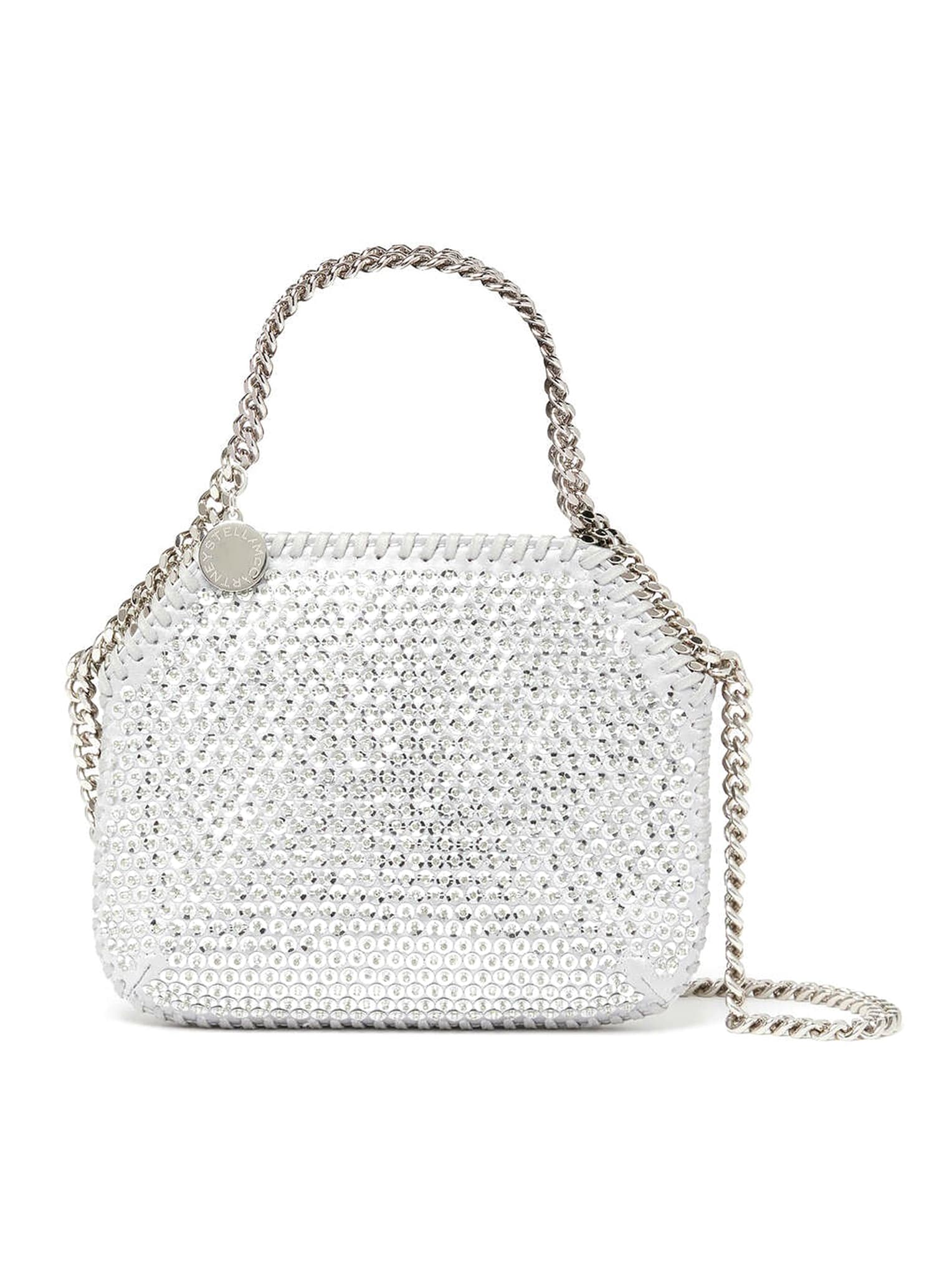 STELLA MCCARTNEY MINI SHOULDER BAG ALL OVER BEADS & ECO SEQUINS EMBROIDERY