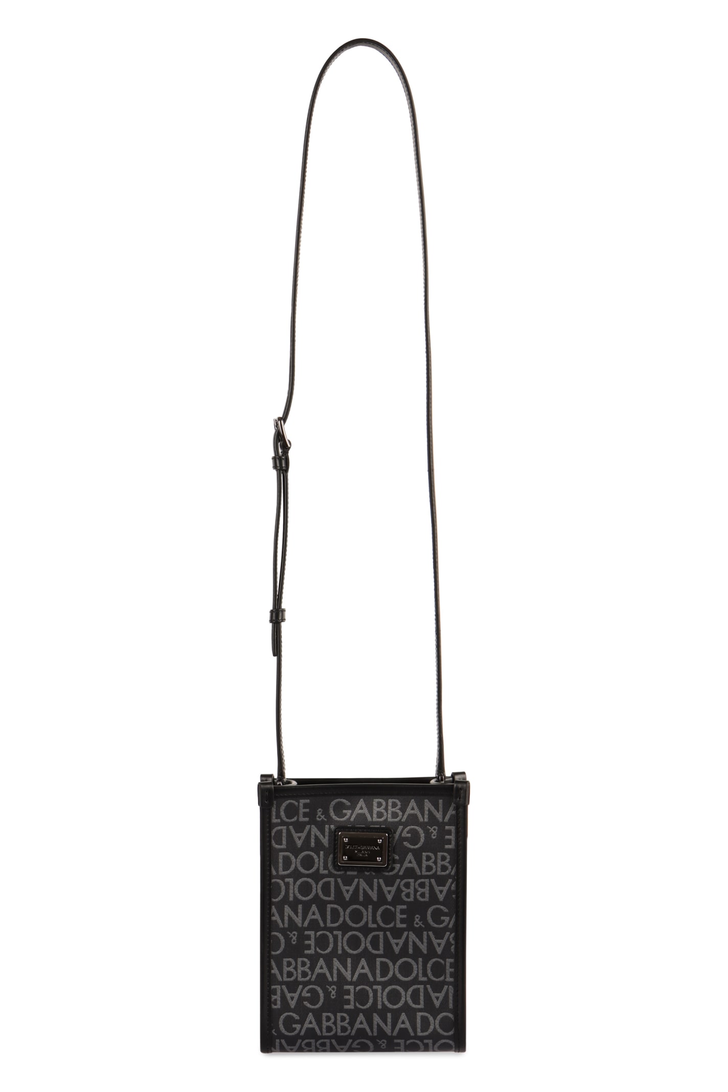 Shop Dolce & Gabbana Messenger Bag With Logo In Black