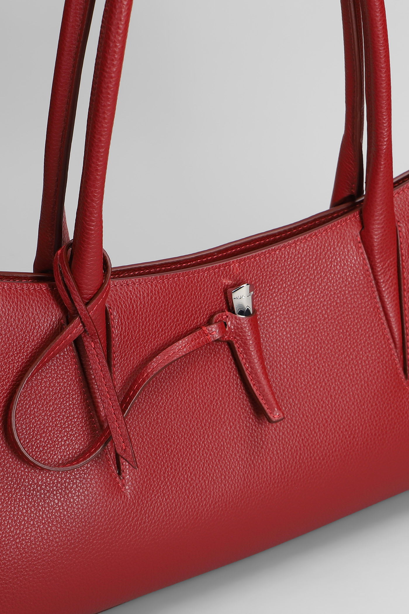Mugler Textured Shoulder Bag Two Rolled Handles