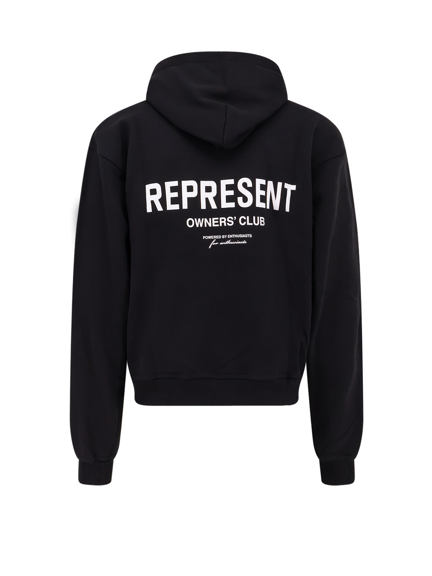 Represent Owners Club Zip Up Sweatshirt In Black