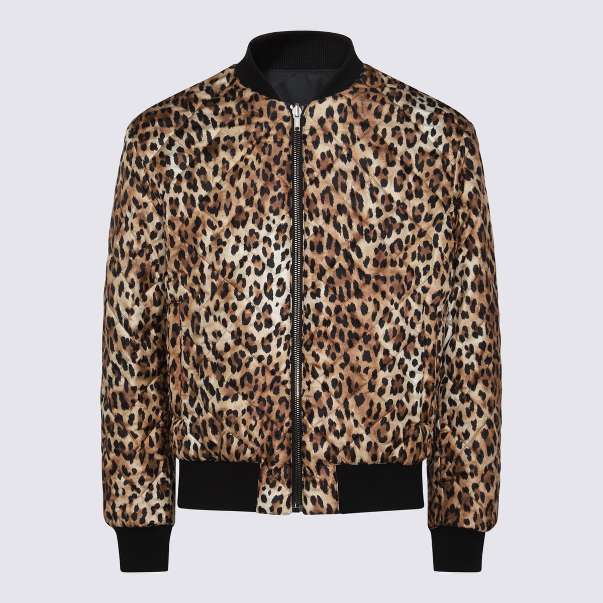 Shop Moschino Leopard Silk Casual Jacket