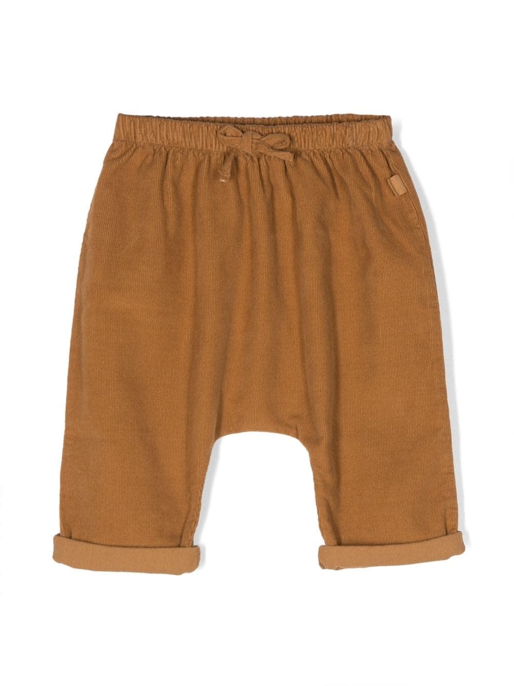 Shop Teddy &amp; Minou Ribbed Trousers With Drawstring In Brown