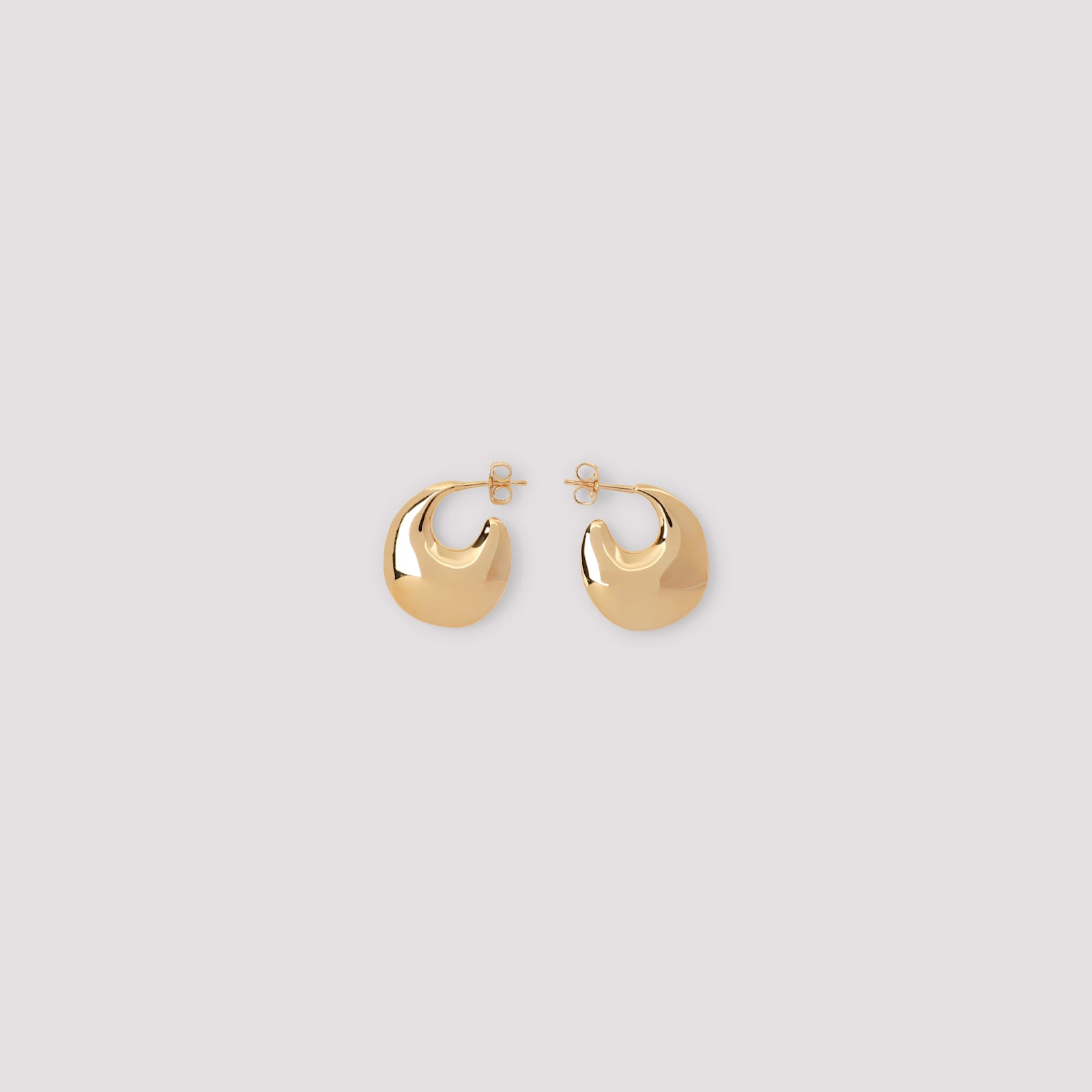 Saint Laurent Teardrop Hoop Metal Earrings In Gold