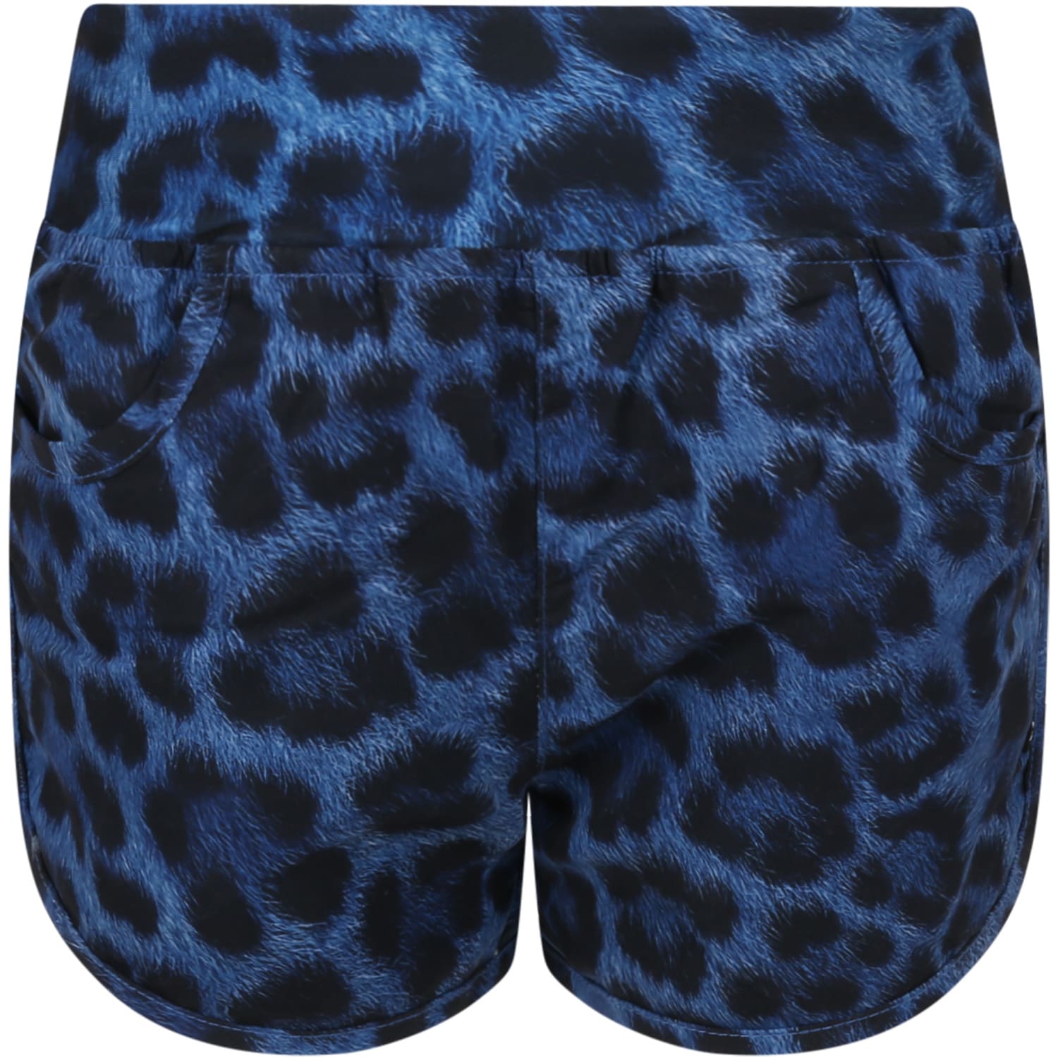 Molo Blue Shorts For Girl With Animal Print