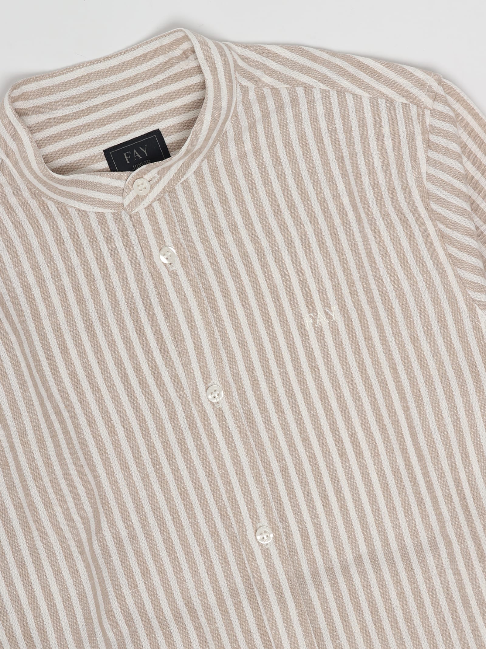 Shop Fay Shirt Shirt In Bianco-corda