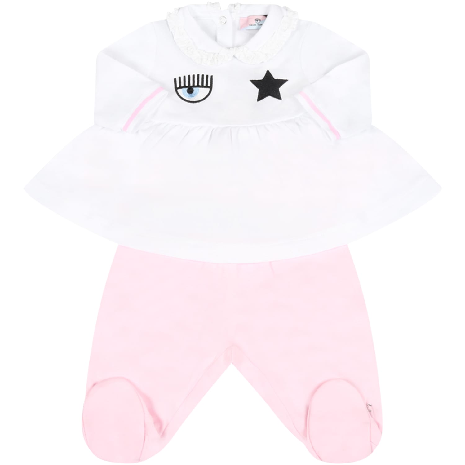Chiara Ferragni Multicolor Set For Baby Girl With Iconic Logos