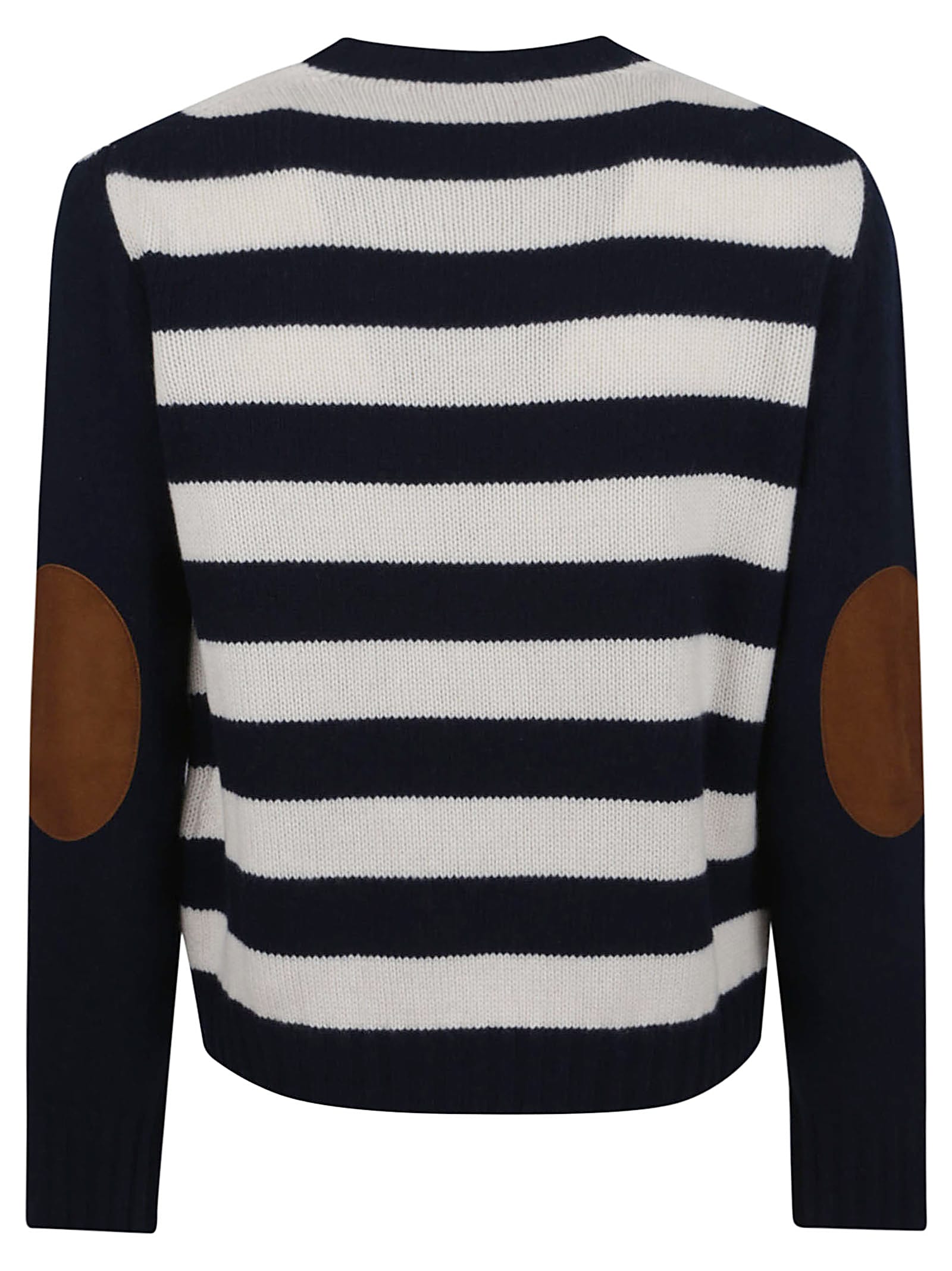 VALENTINO MAGLIA COLLECTION CASHMERE AND WOOL + LEATHER PATCHES