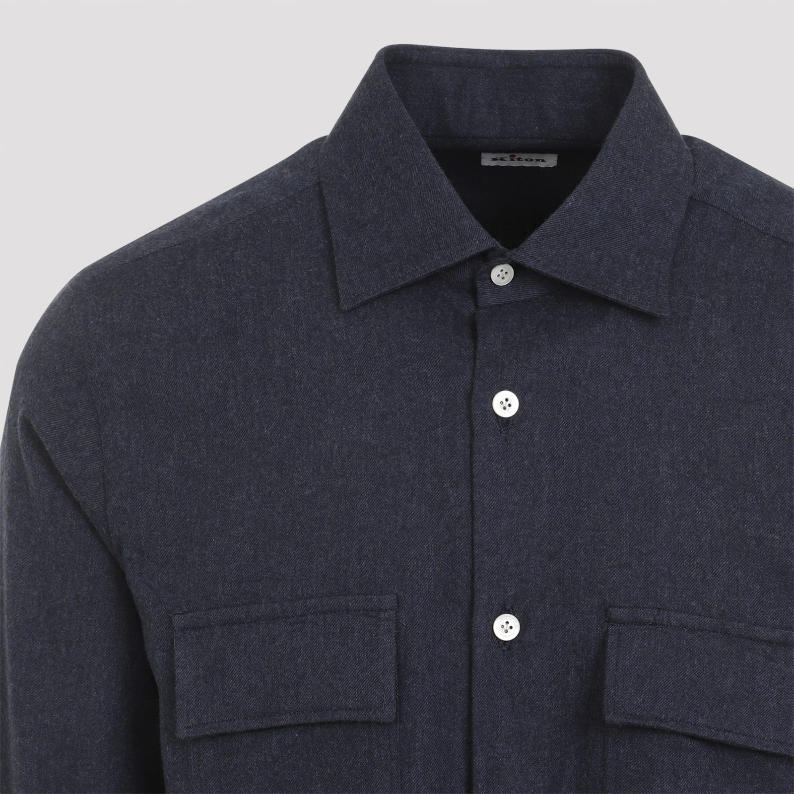 Shop Kiton Shirt In Blu