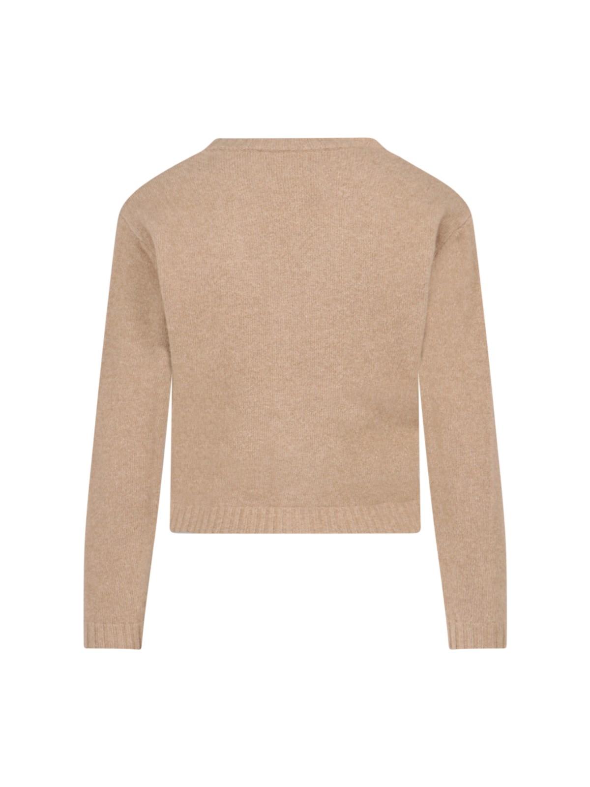 Shop Maison Margiela Wool Cropped Cardigan In Marrone