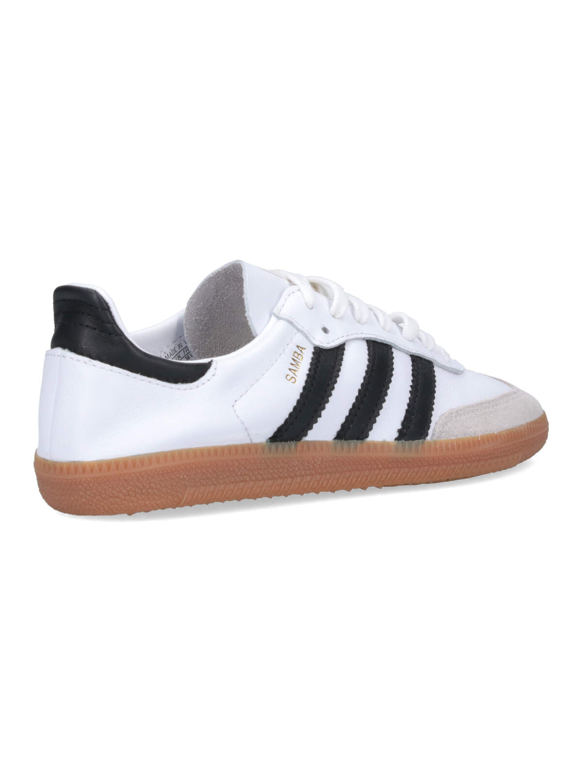 Adidas Originals Adidas Men's White Core Black Gold Me Sambae Suede And Leather Low-top Trainers In White