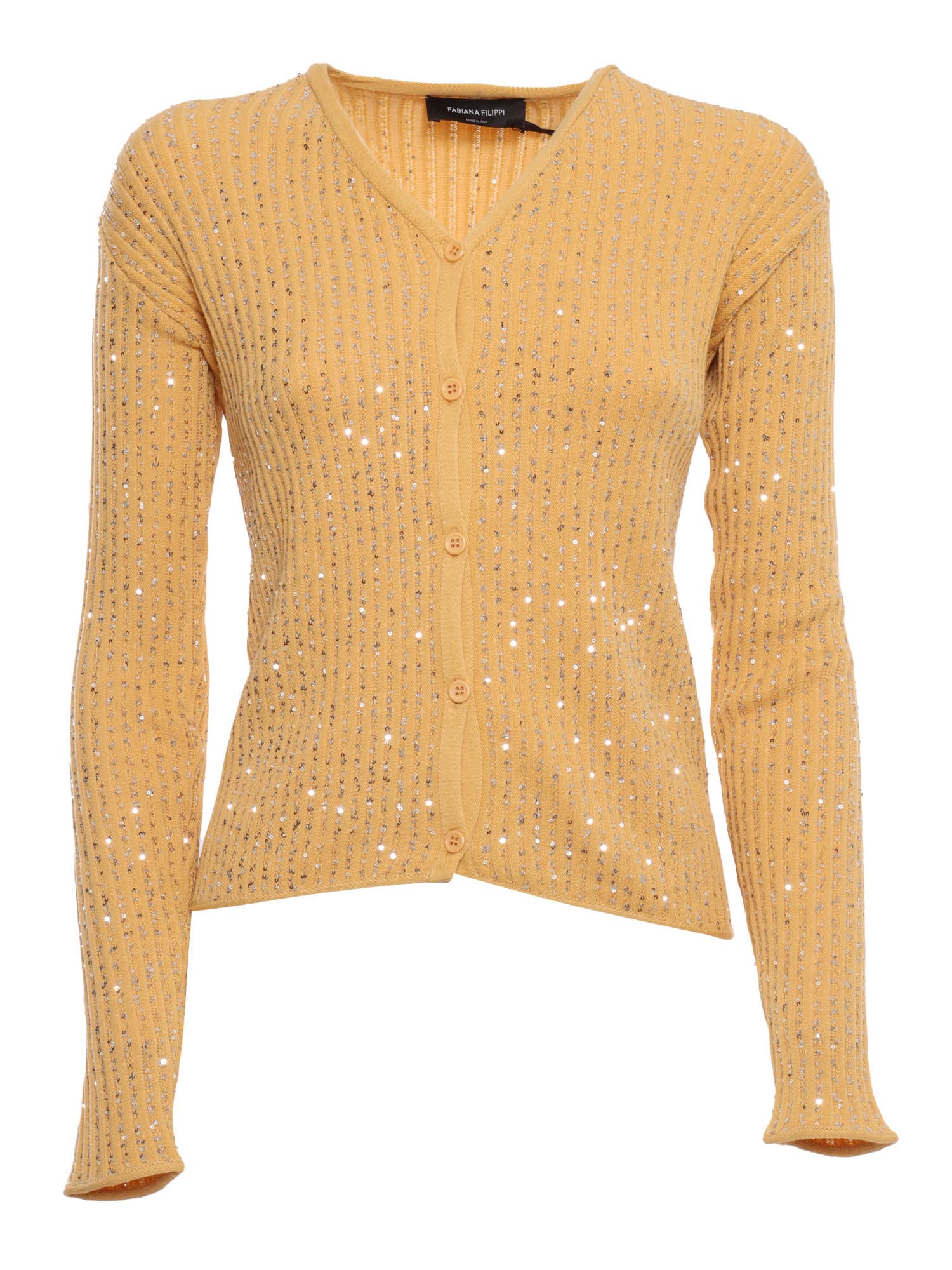 Shop Fabiana Filippi Orange Cotton Sweater