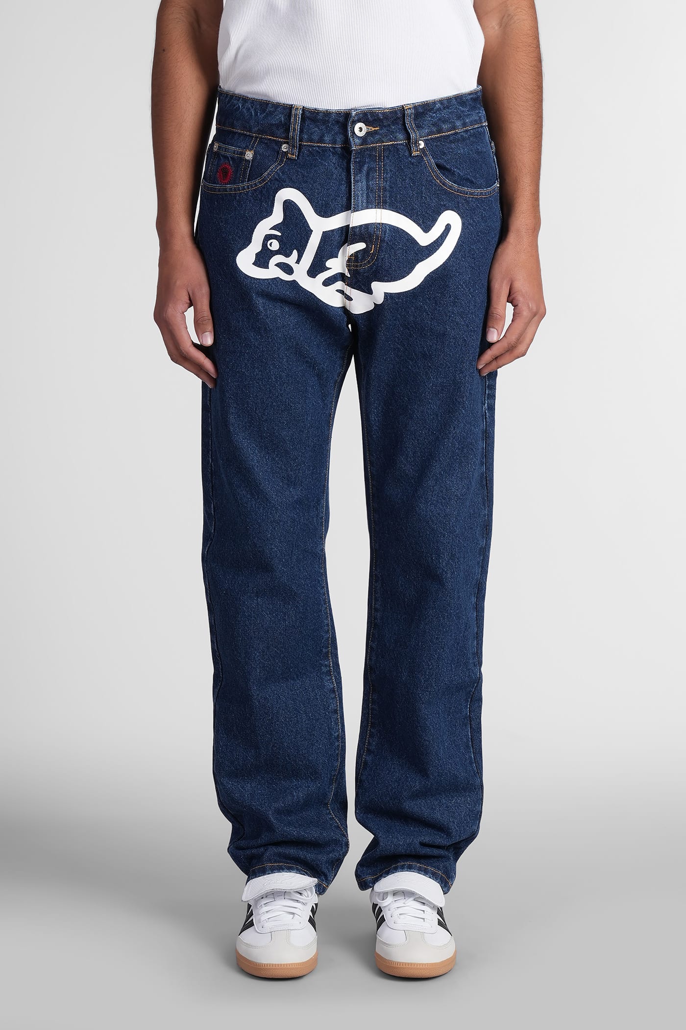 Jeans In Blue Cotton