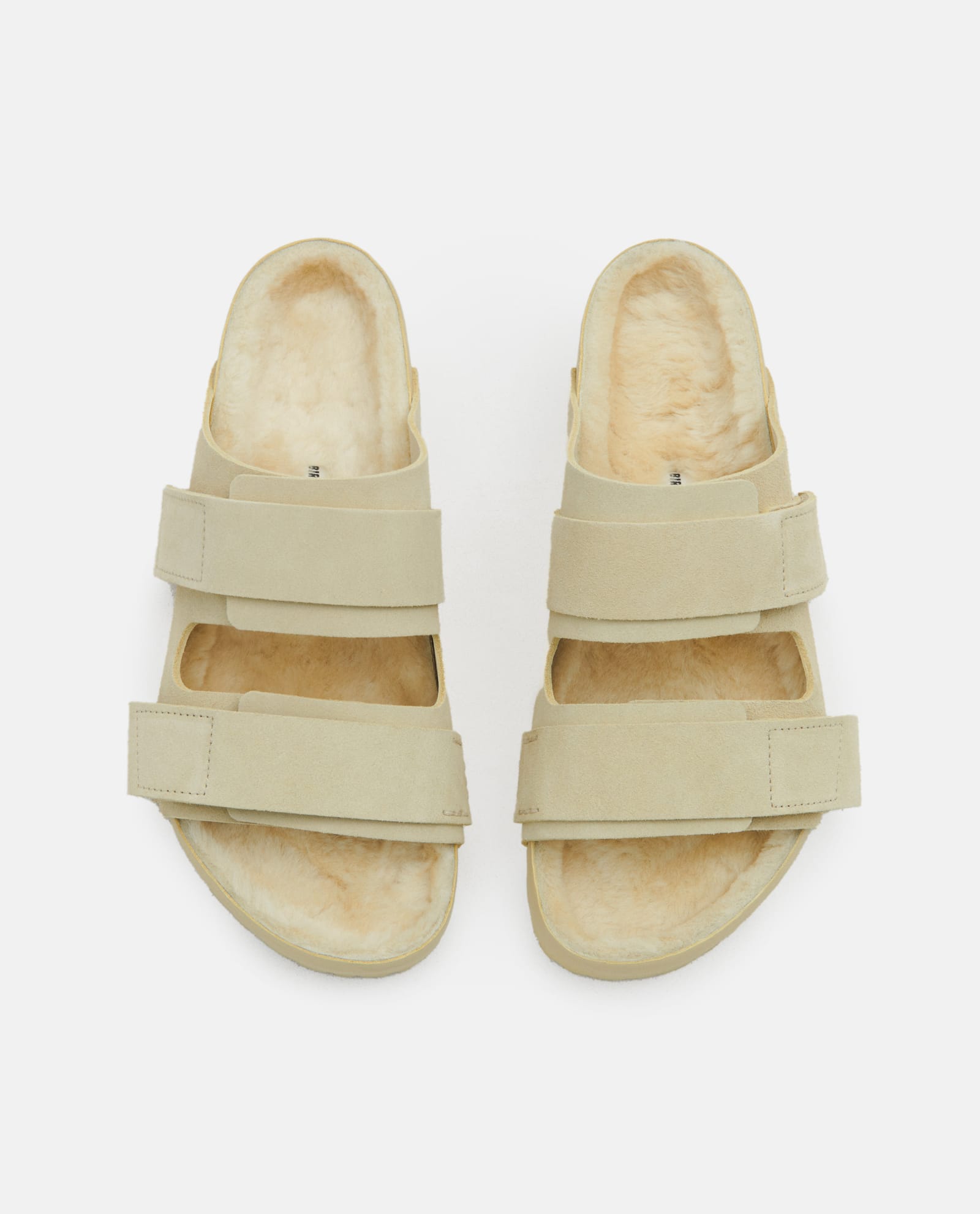 Birkenstock Uji Suede And Leather Slippers In Straw