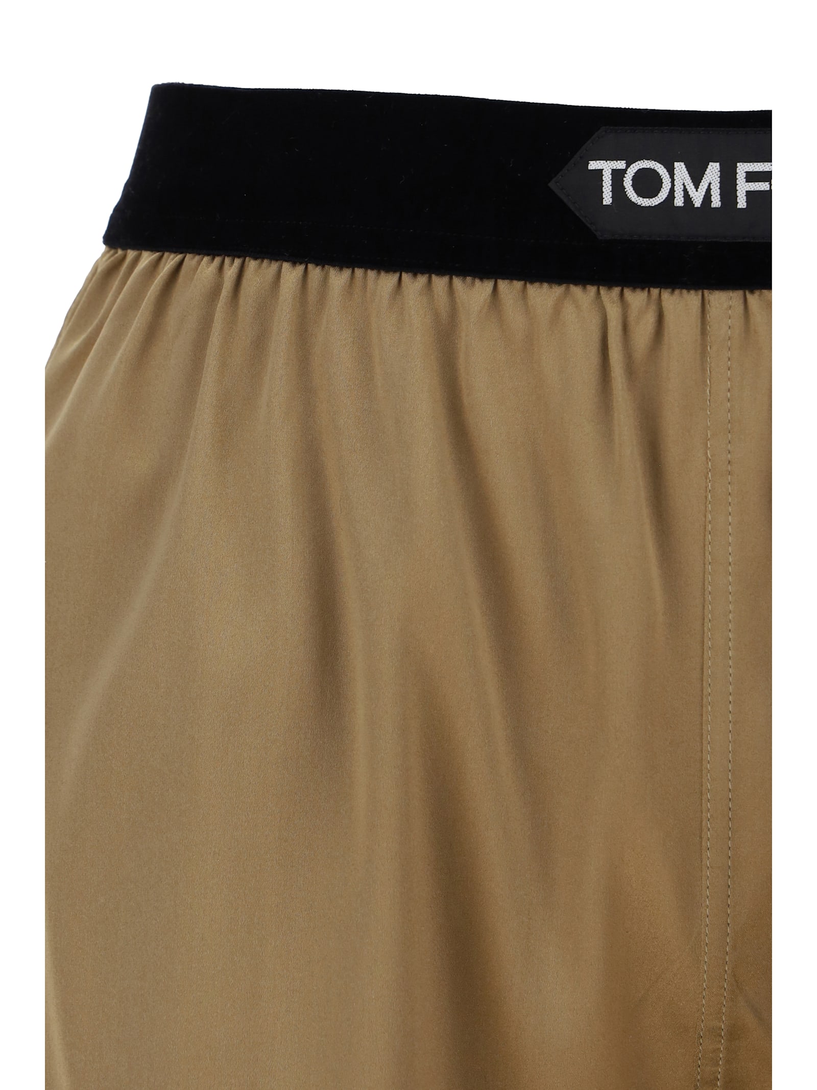 Shop Tom Ford Shorts In Pale Olive