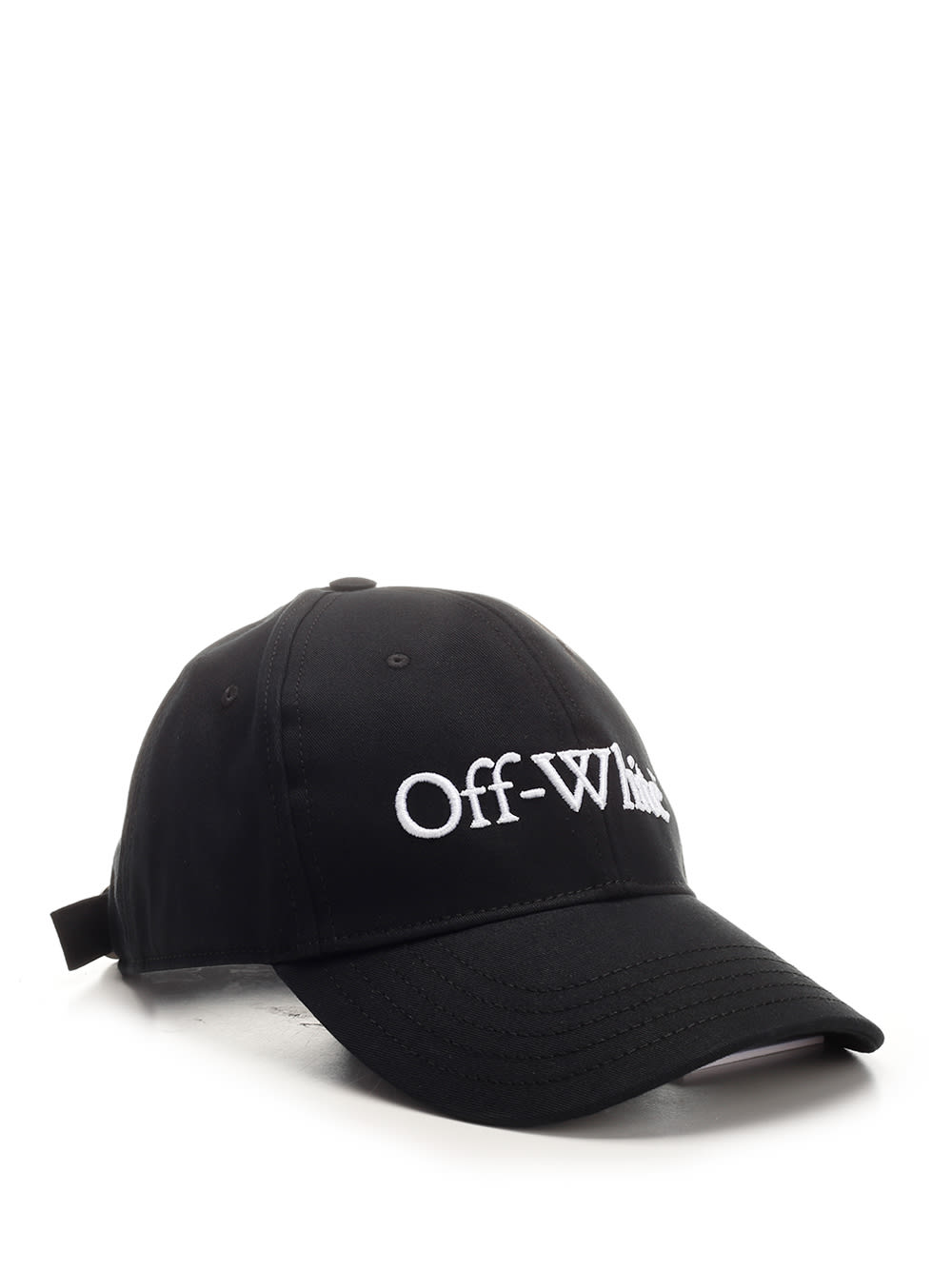 Shop Off-white Black Cap With Logo In Black-white