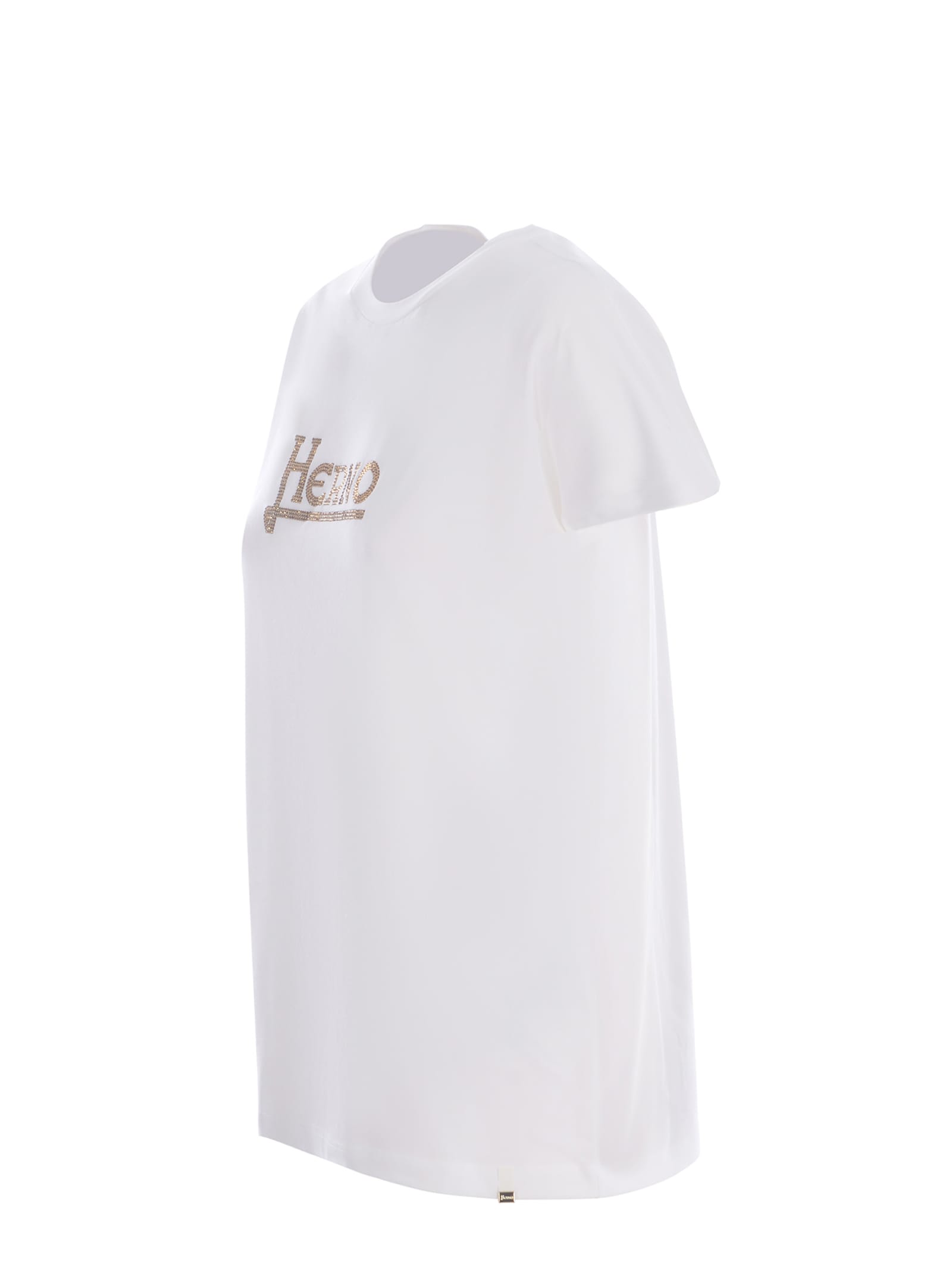 Shop Herno T-shirt  Made Of Cotton Jersey In Bianco