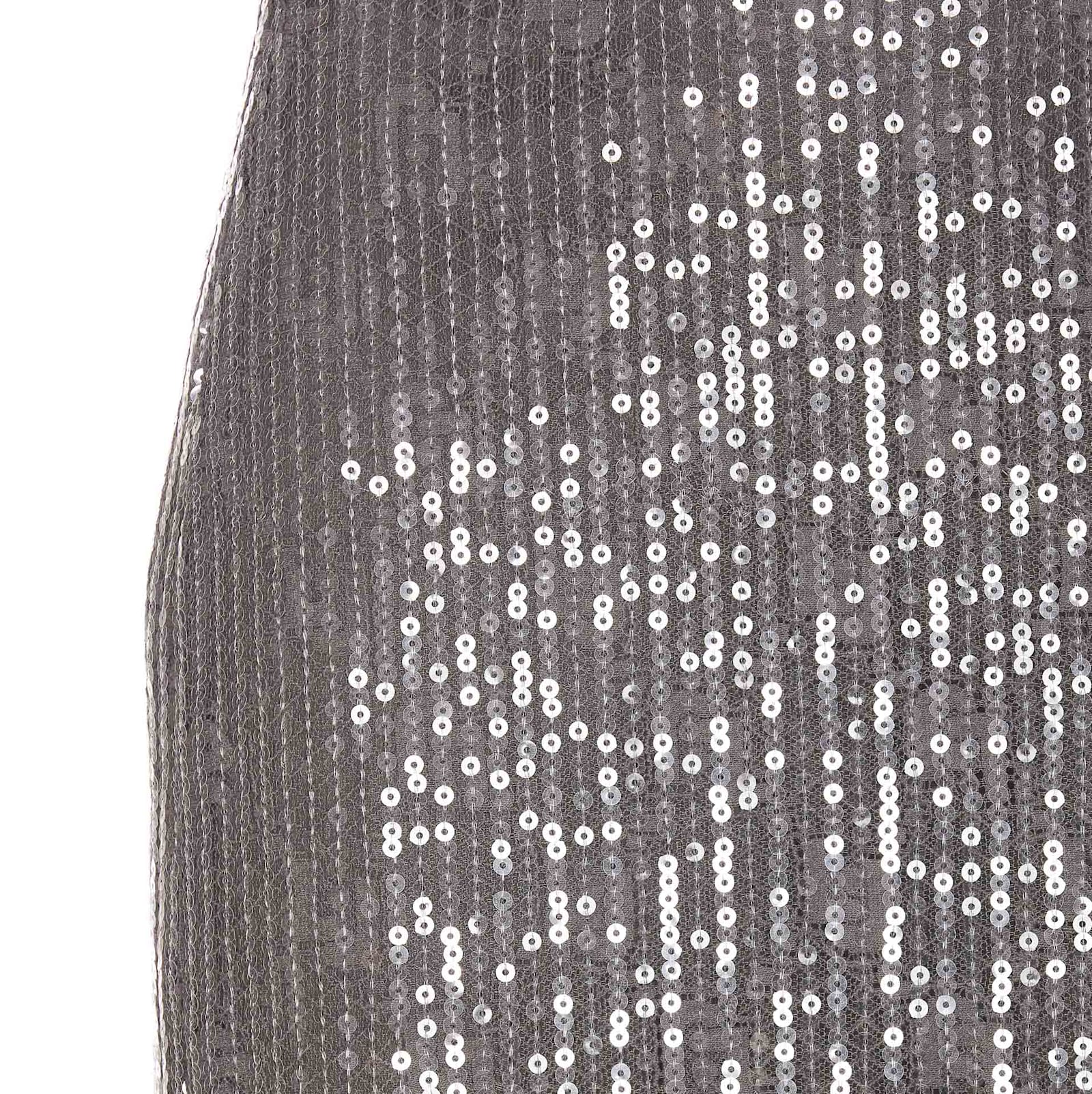 Shop Liu •jo Sequins Skirt In Grey